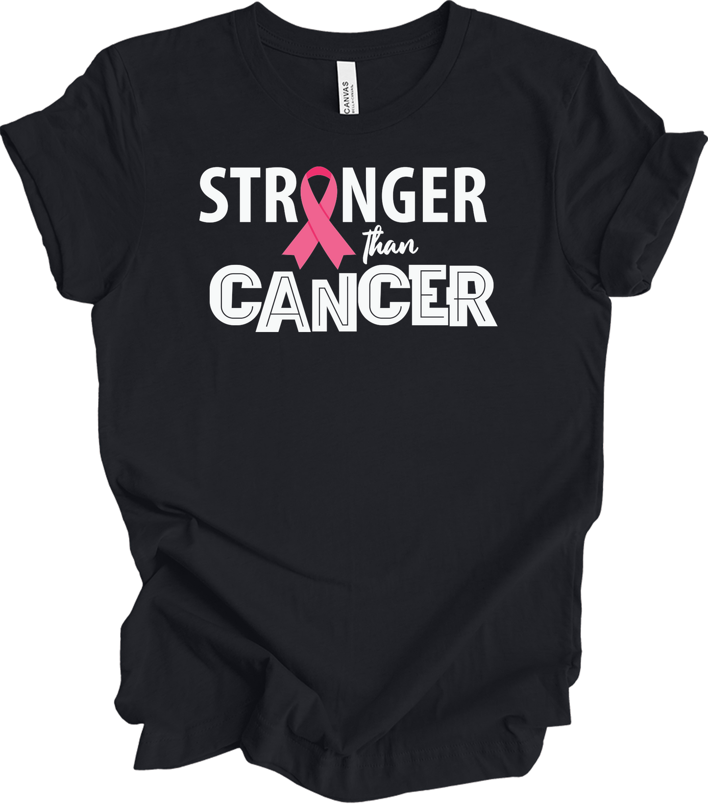 Stronger Than Cancer T-Shirt in Vintage Black