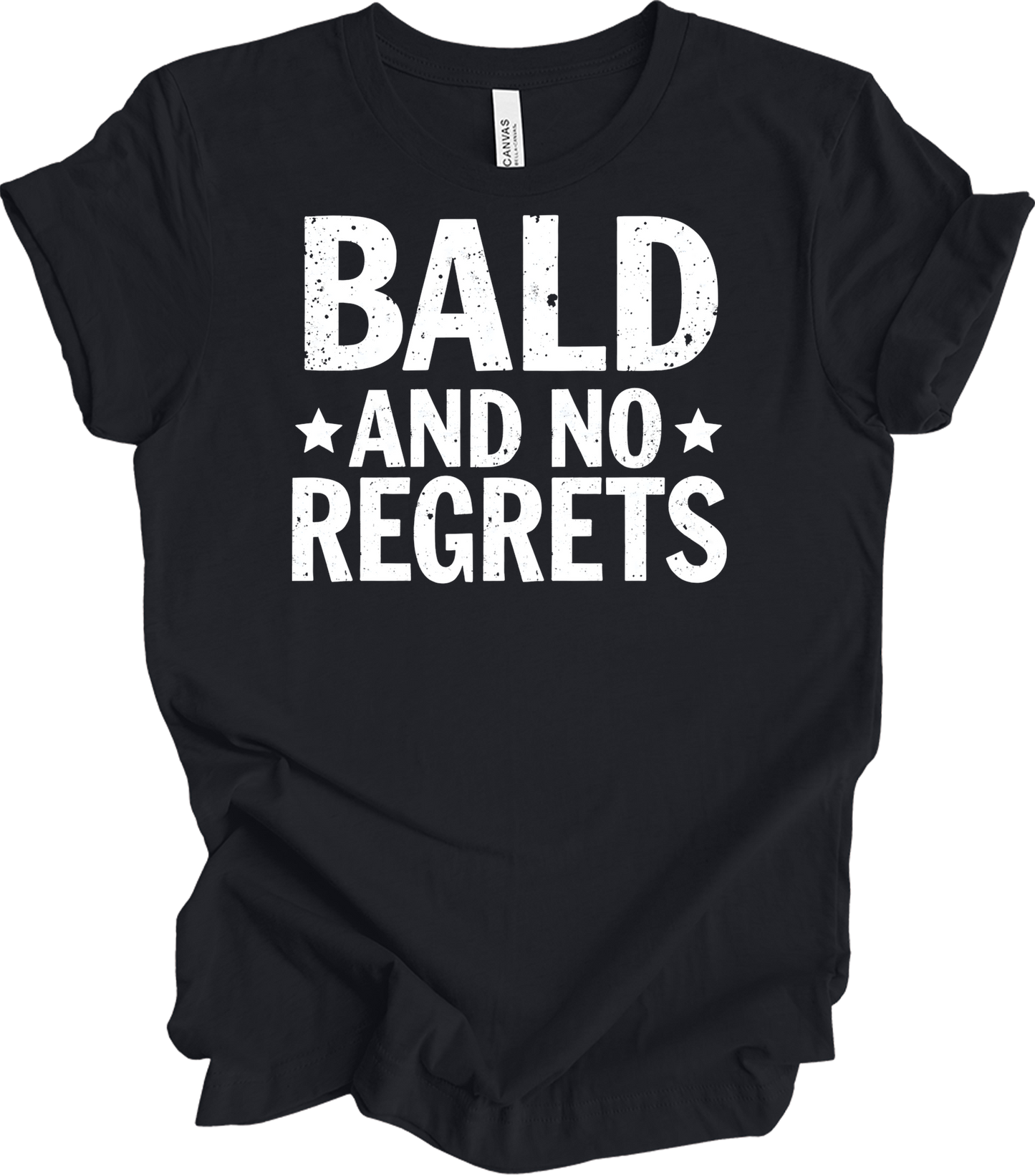 Bald and No Regrets T-Shirt in Vintage Black
