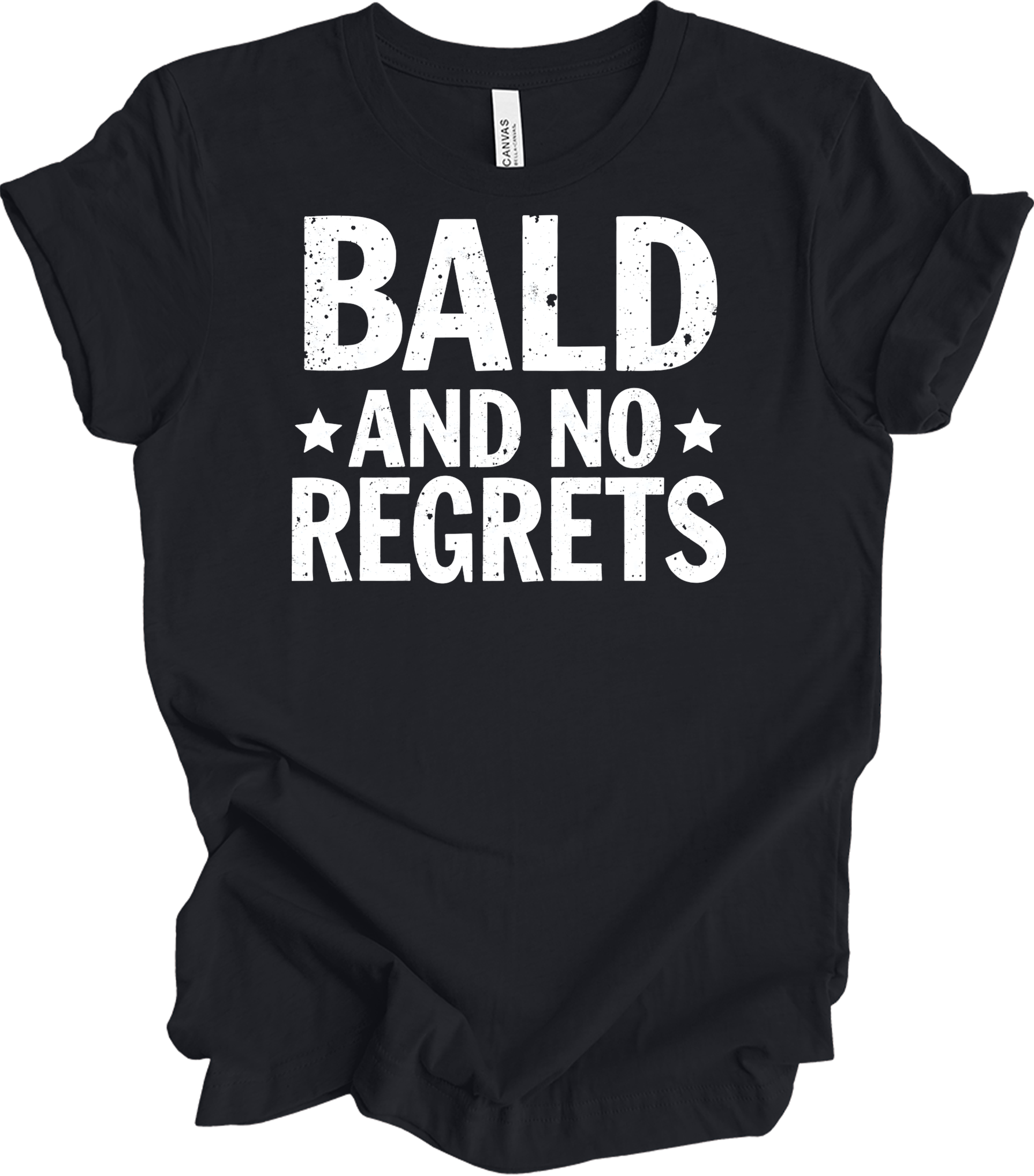 Bald and No Regrets T-Shirt in Vintage Black