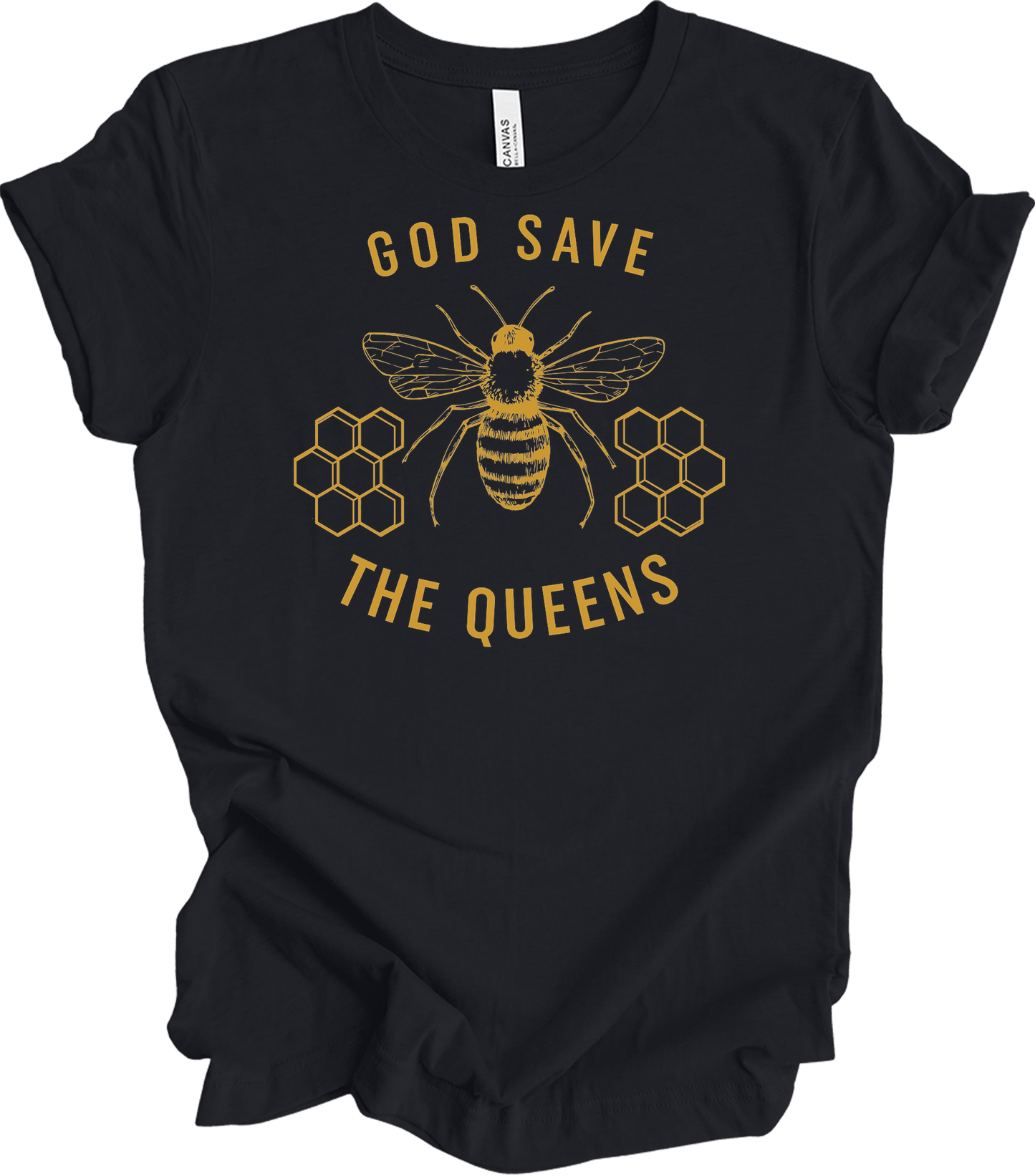 God Save the Queens T-Shirt in Vintage Black