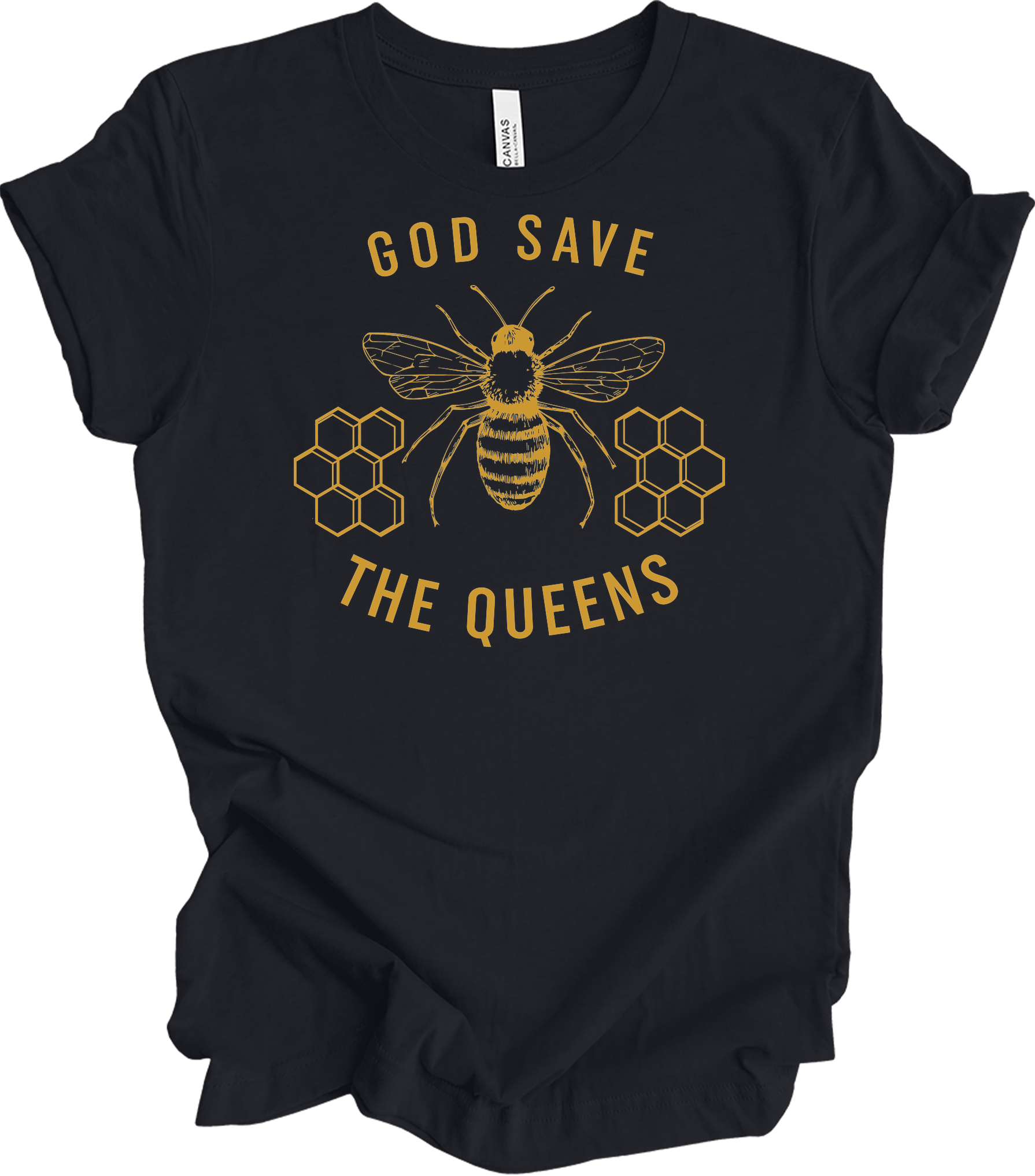 God Save the Queens T-Shirt in Vintage Black