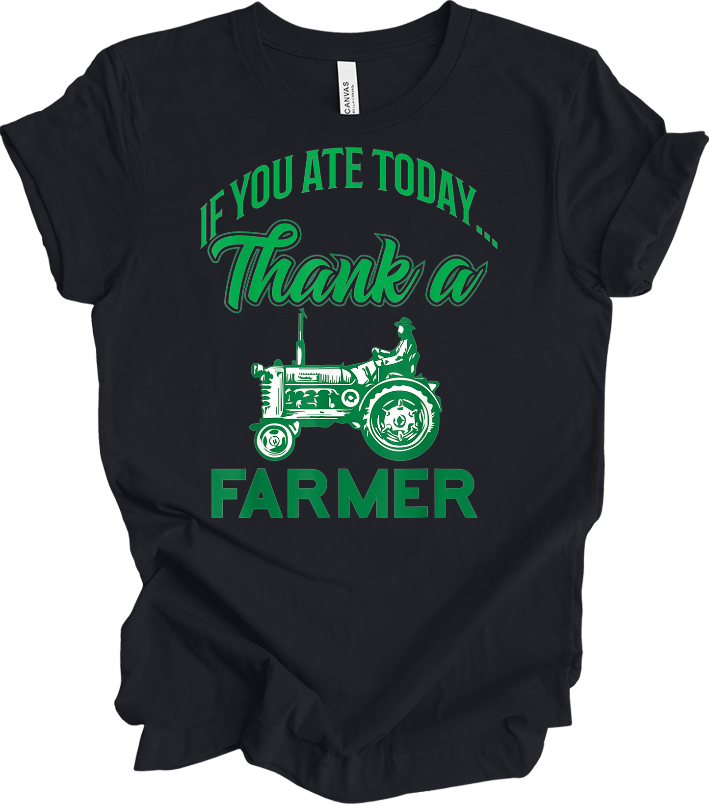Thank a Farmer T-Shirt in Vintage Black