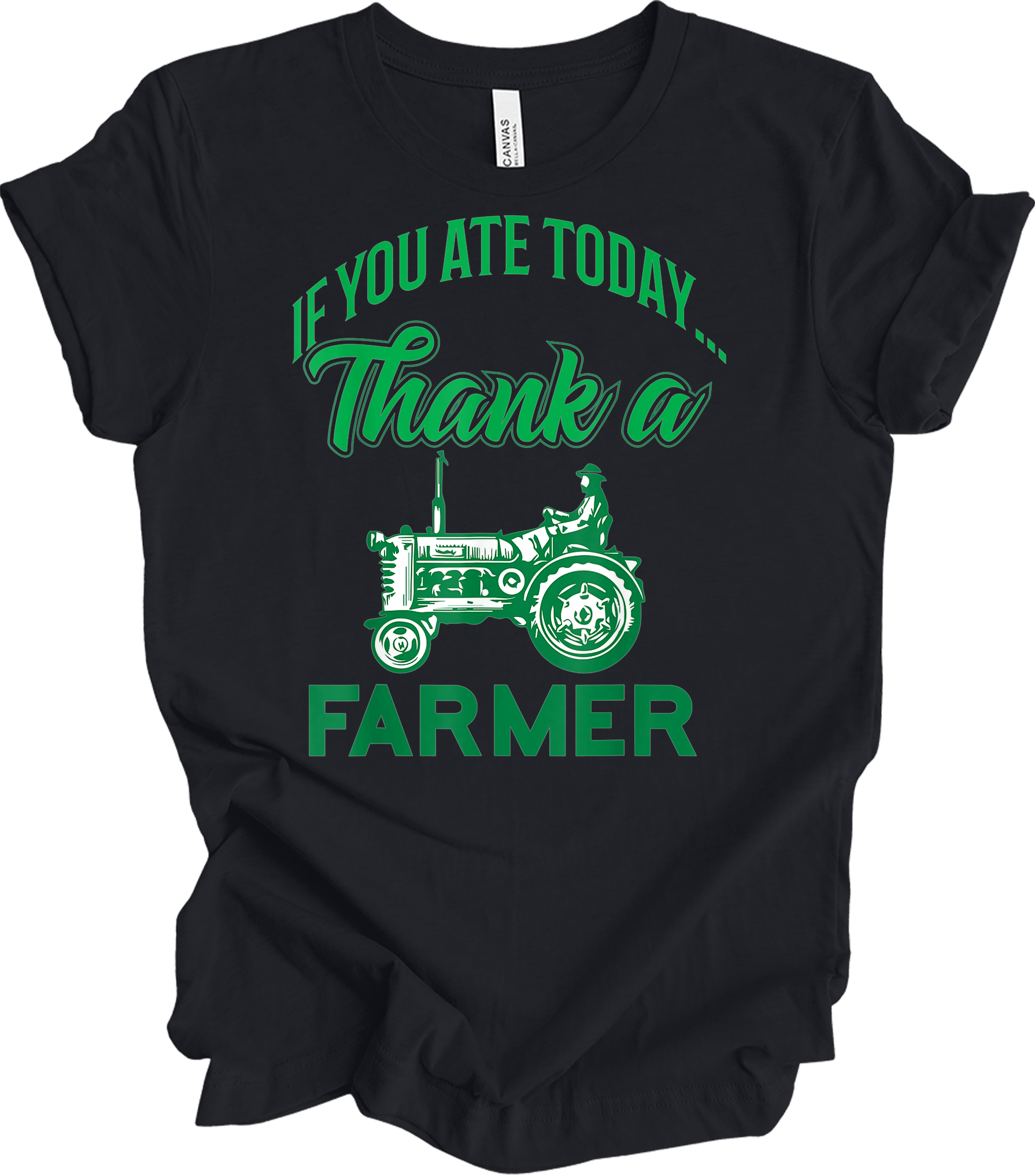 Thank a Farmer T-Shirt in Vintage Black
