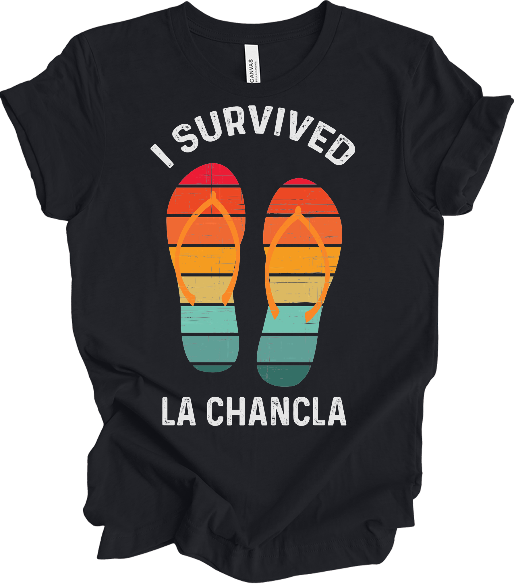 I Survived La Chancla T-Shirt in Vintage Black