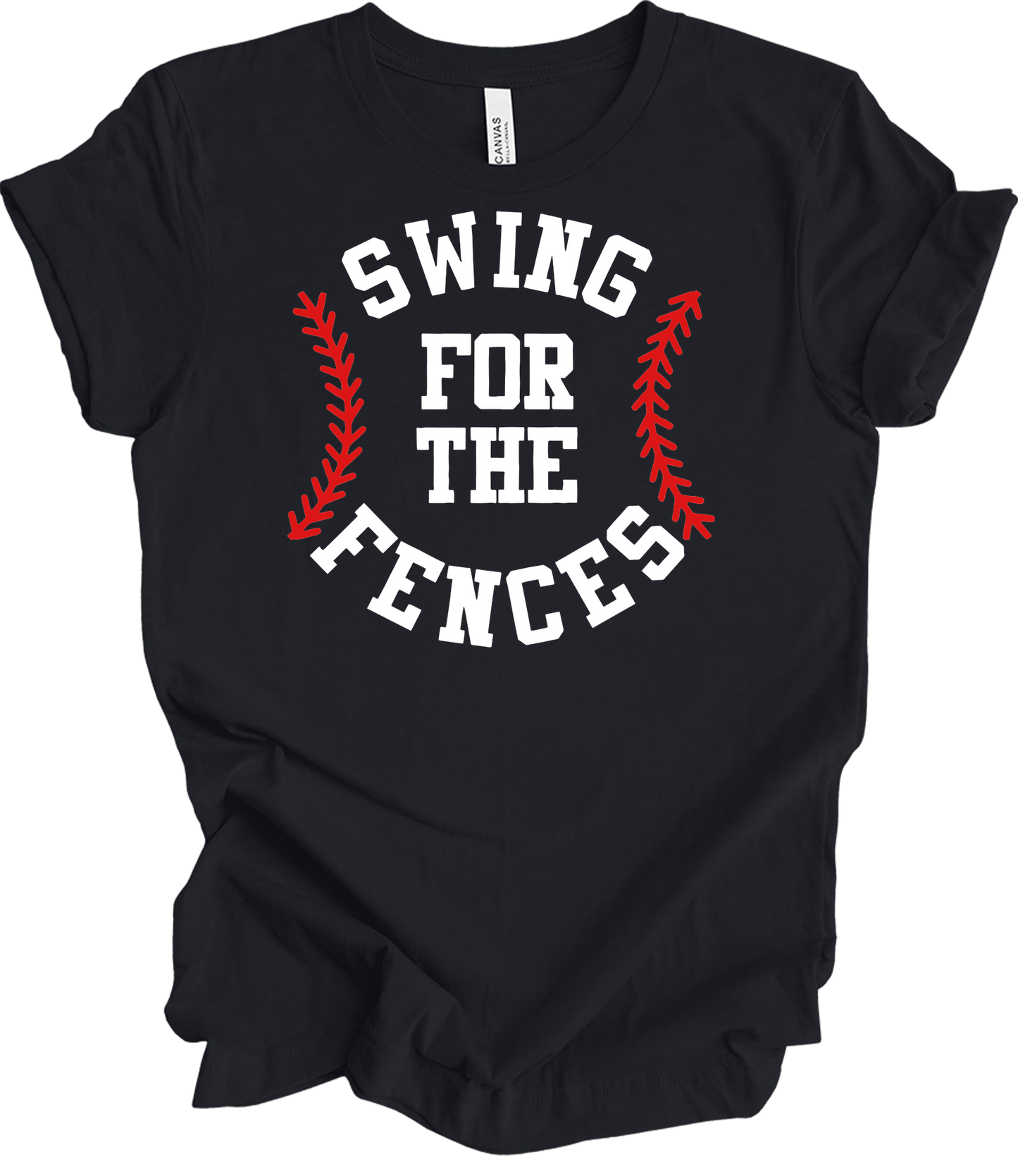 Swing for the Fences Baseball T-Shirt in Vintage Black