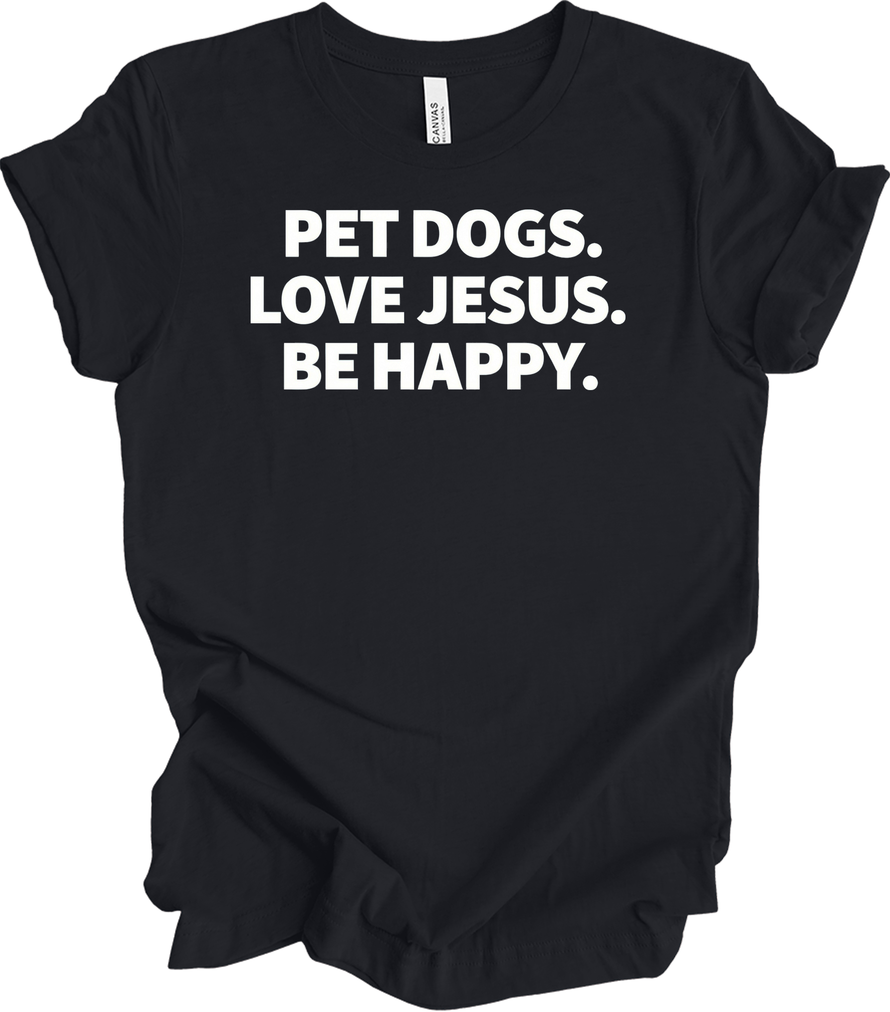 Pet Dogs Love Jesus T-Shirt in Vintage Black