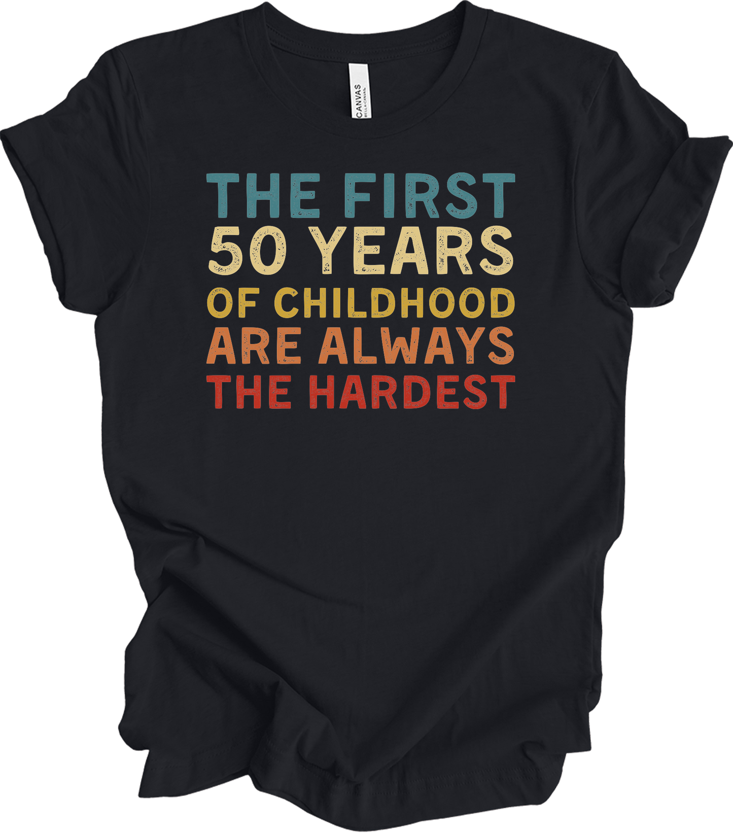 50 Years of Childhood T-Shirt in Vintage Black