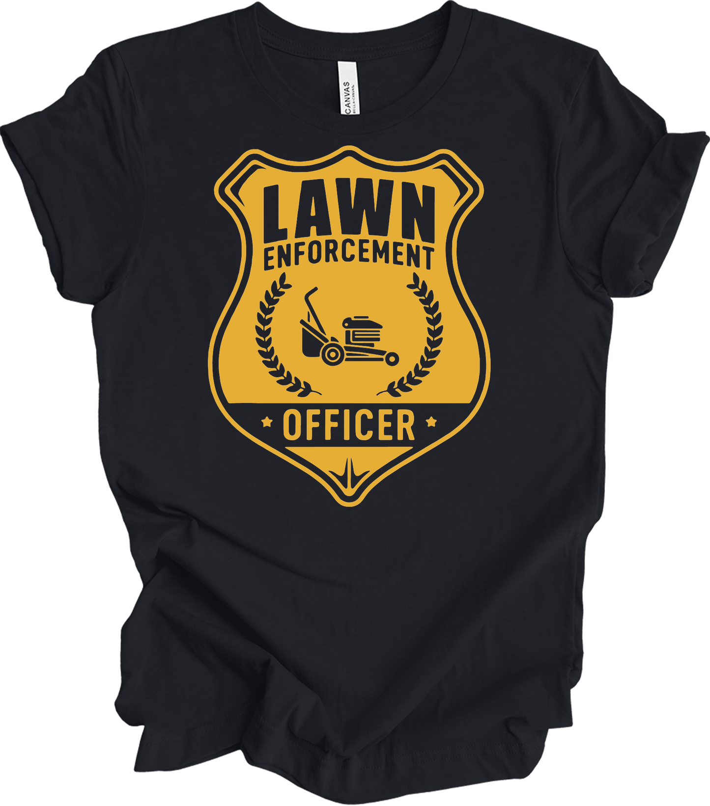 Lawn Enforcement Officer T-Shirt in Vintage Black