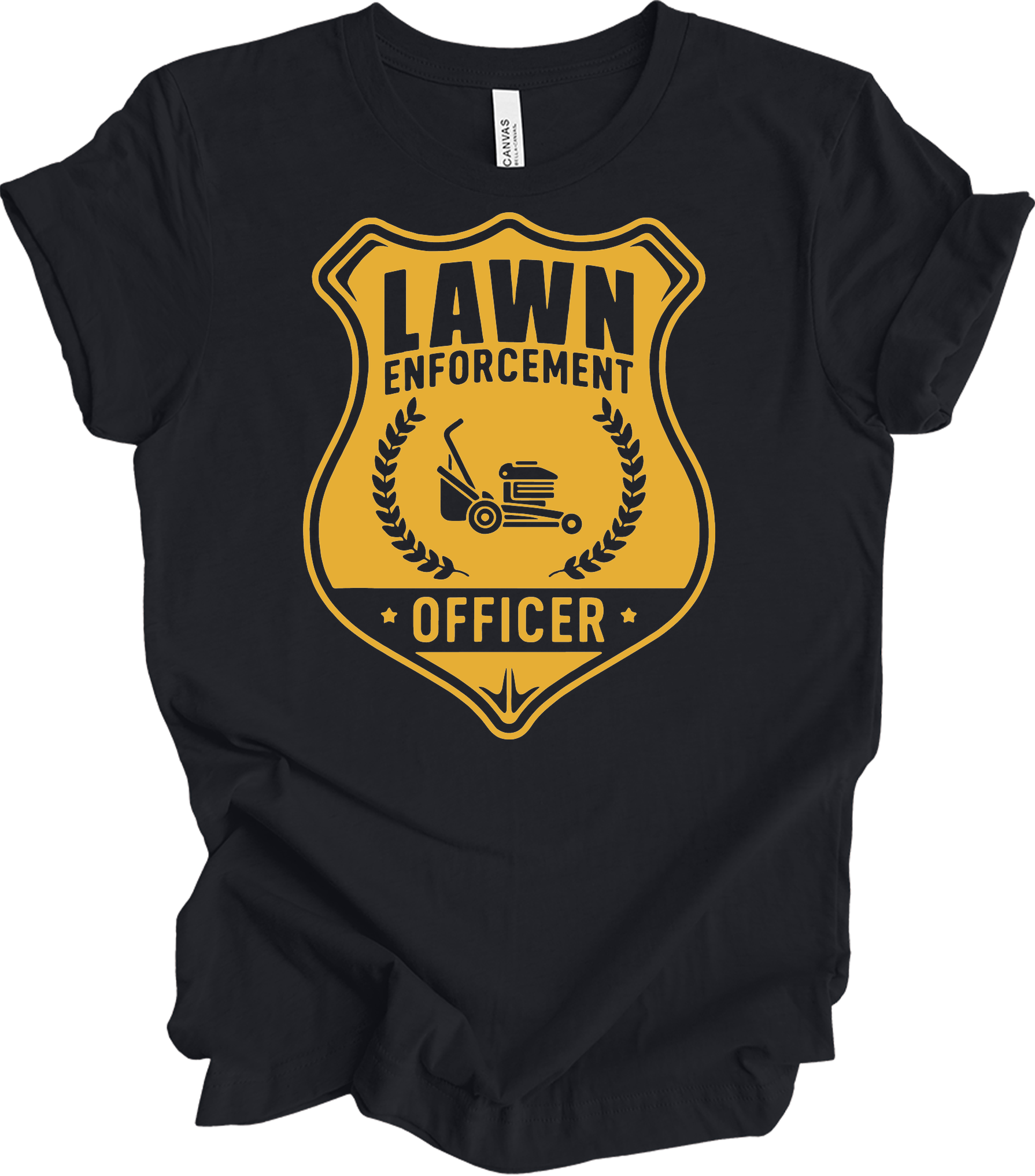 Lawn Enforcement Officer T-Shirt in Vintage Black