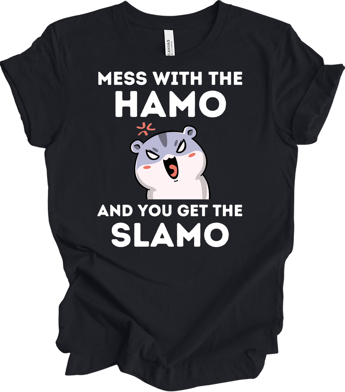 Mess With The Hamo Funny T-Shirt in Vintage Black