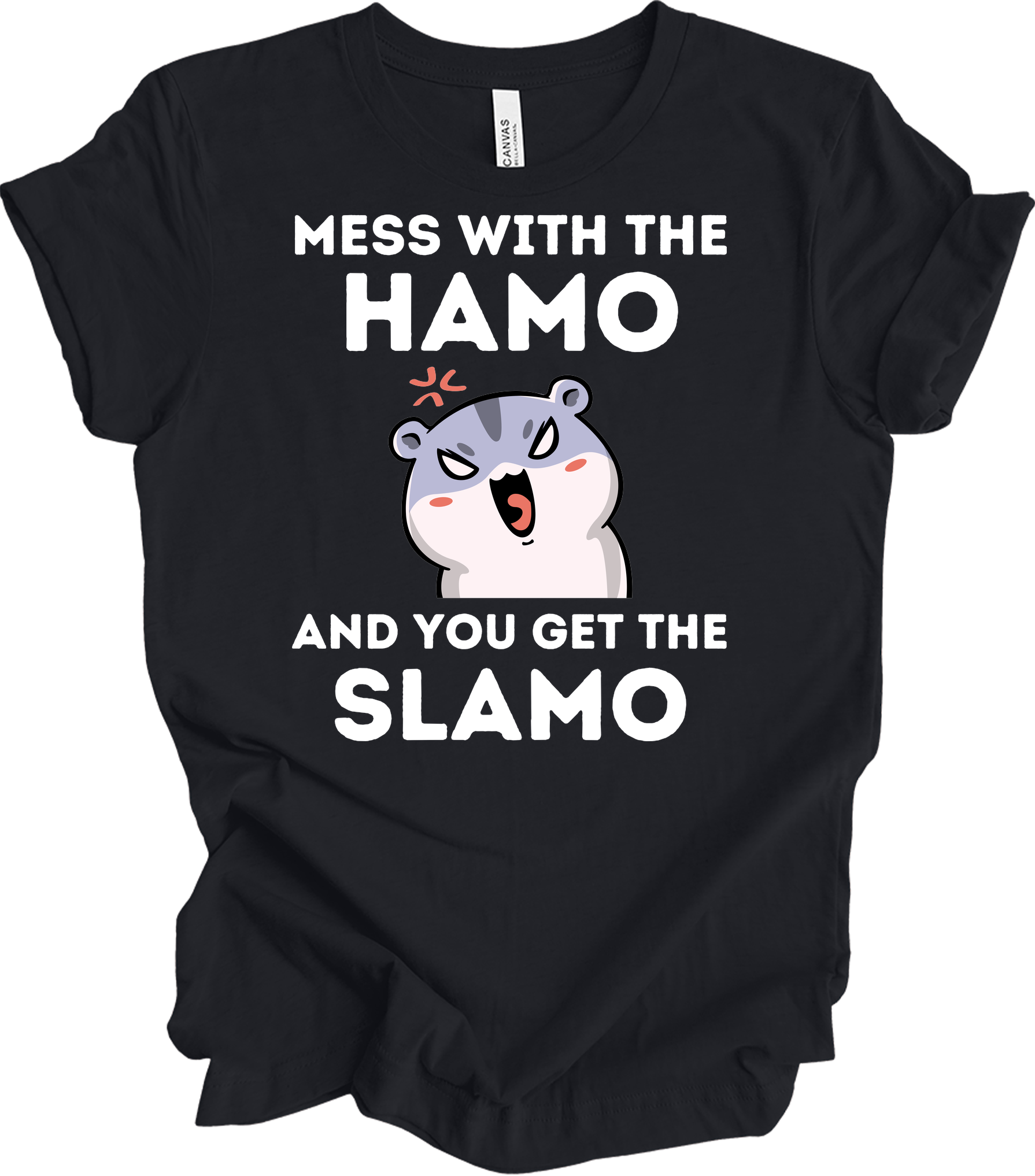 Mess With The Hamo Funny T-Shirt in Vintage Black