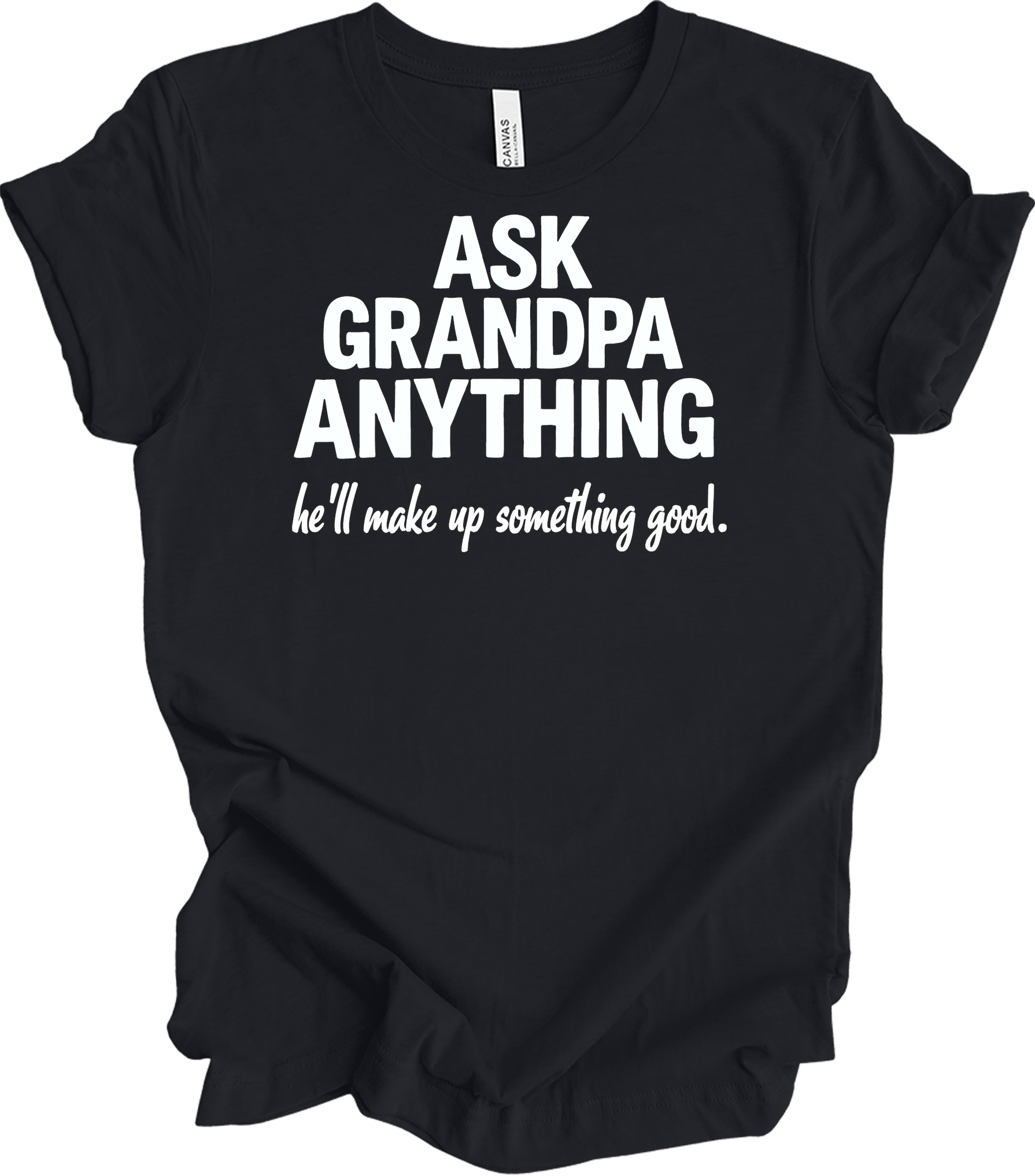 Ask Grandpa Anything T-Shirt in Vintage Black