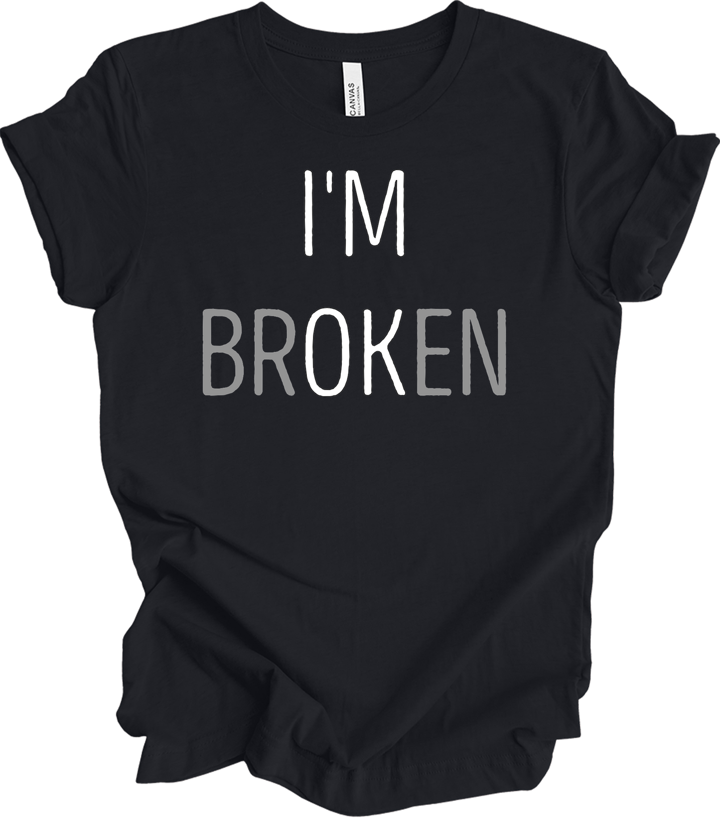 I'm Broken T-Shirt in Vintage Black