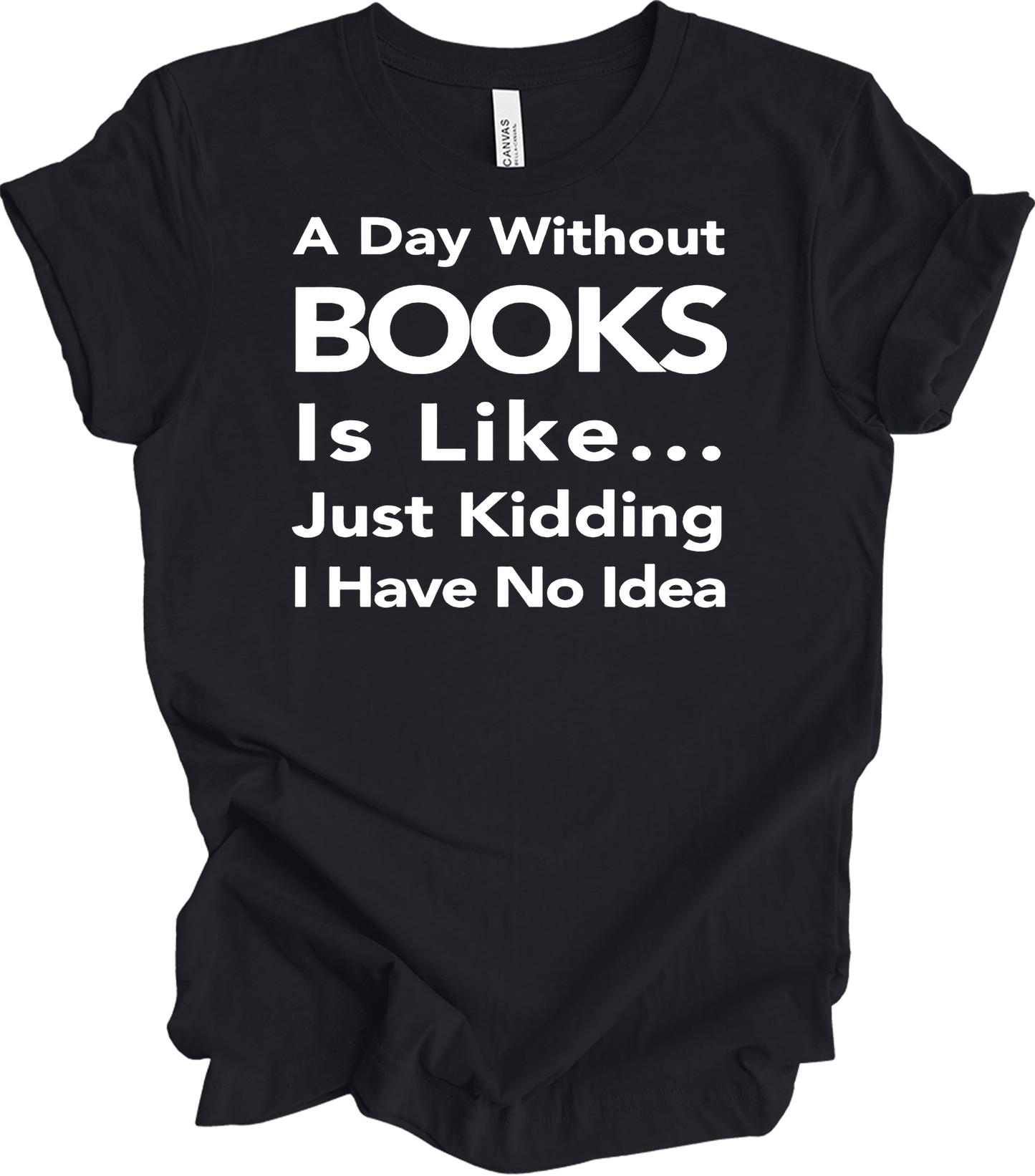 Funny Book Lover T-Shirt in Vintage Black