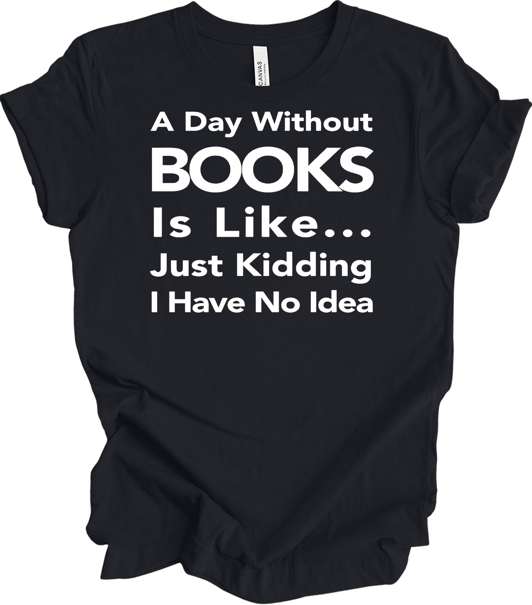 Funny Book Lover T-Shirt in Vintage Black