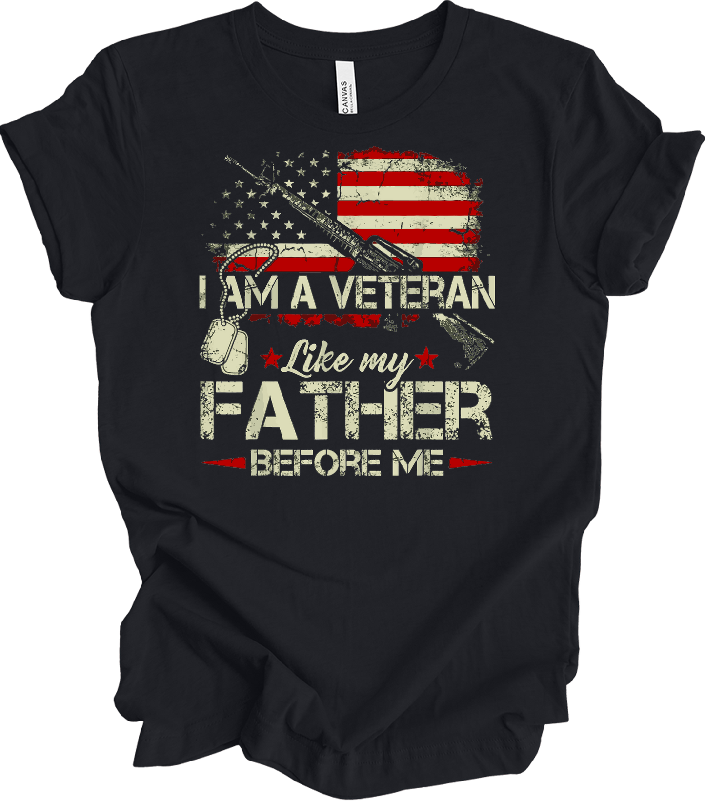 Veteran Like My Father T-Shirt in Vintage Black