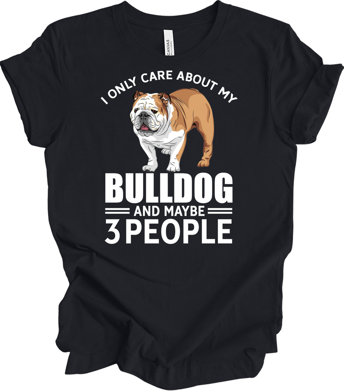 English Bulldog Graphic - Bulldog Owner Gift T-Shirt in Vintage Black