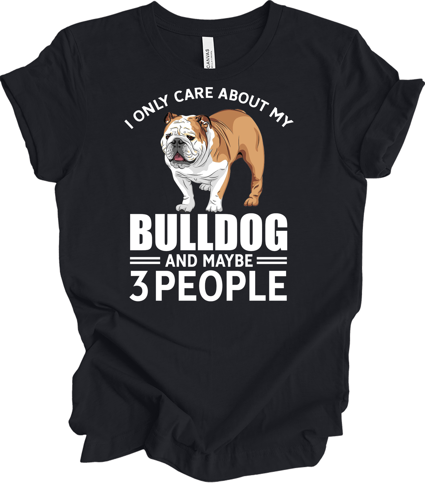 English Bulldog Graphic - Bulldog Owner Gift T-Shirt in Vintage Black