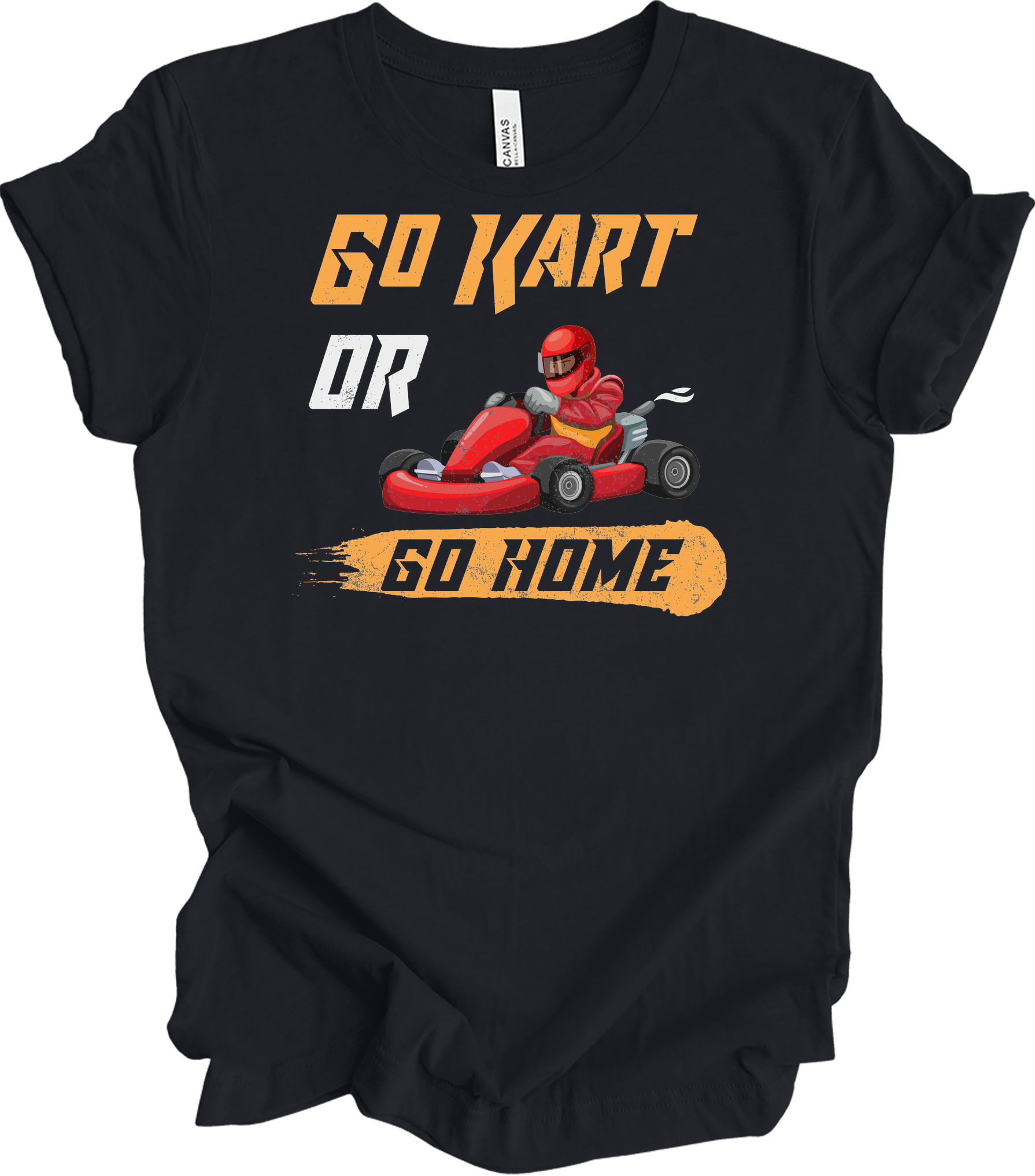 Go Kart or Go Home Racing T-Shirt in Vintage Black