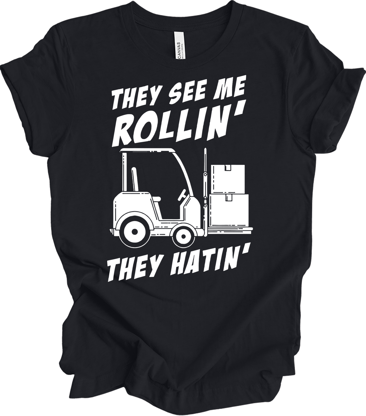 Forklift Operator Funny T-Shirt in Vintage Black