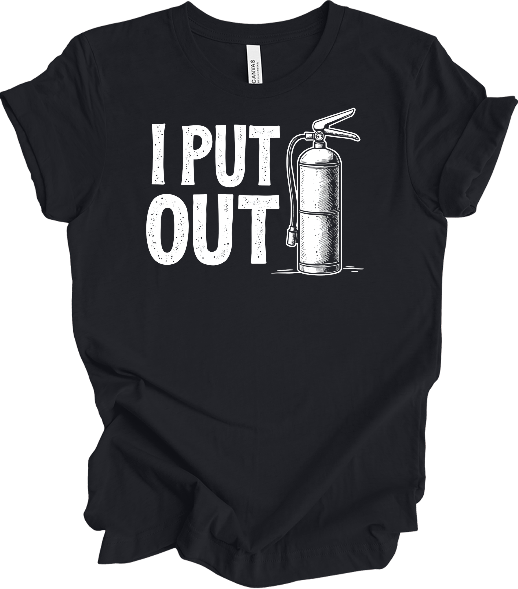 I Put Out Firefighter T-Shirt in Vintage Black