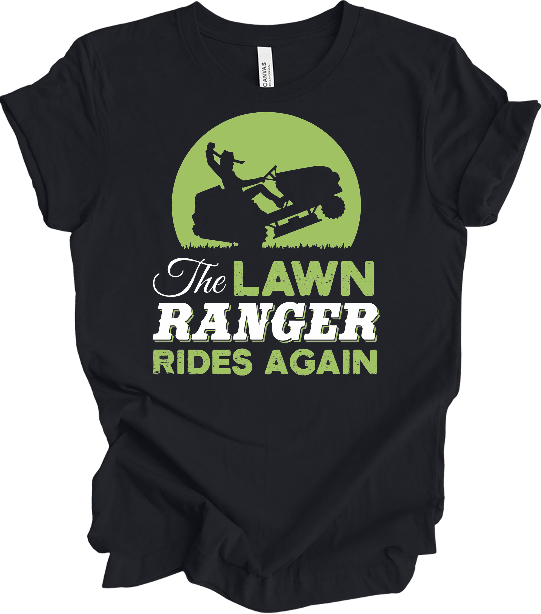 The Lawn Ranger Rides Again T-Shirt in Vintage Black