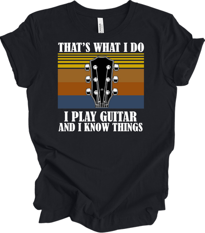 Guitar Player : Know Things T-Shirt in Vintage Black