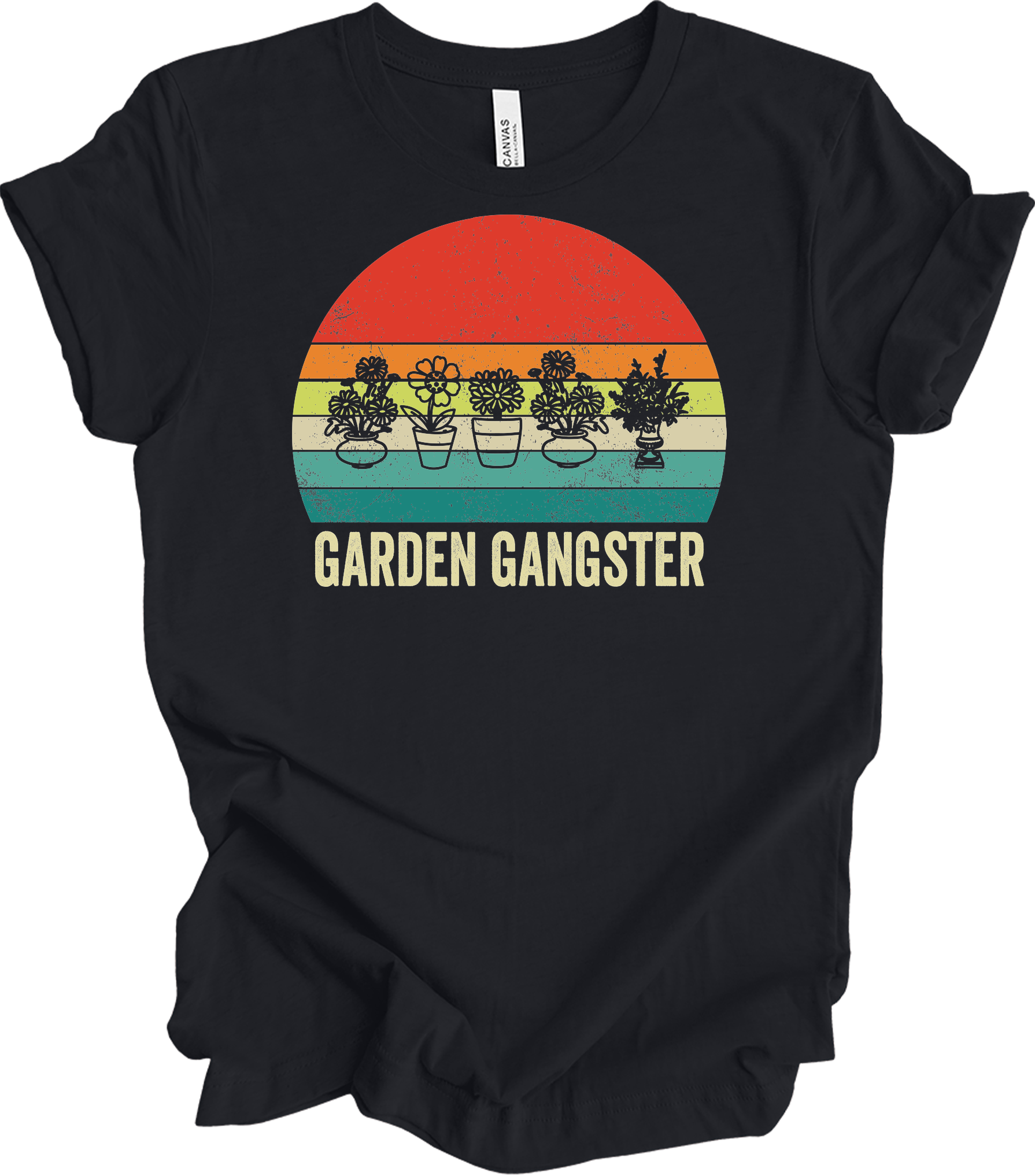 Garden Gangster - Plant Lover Gift T-Shirt in Vintage Black
