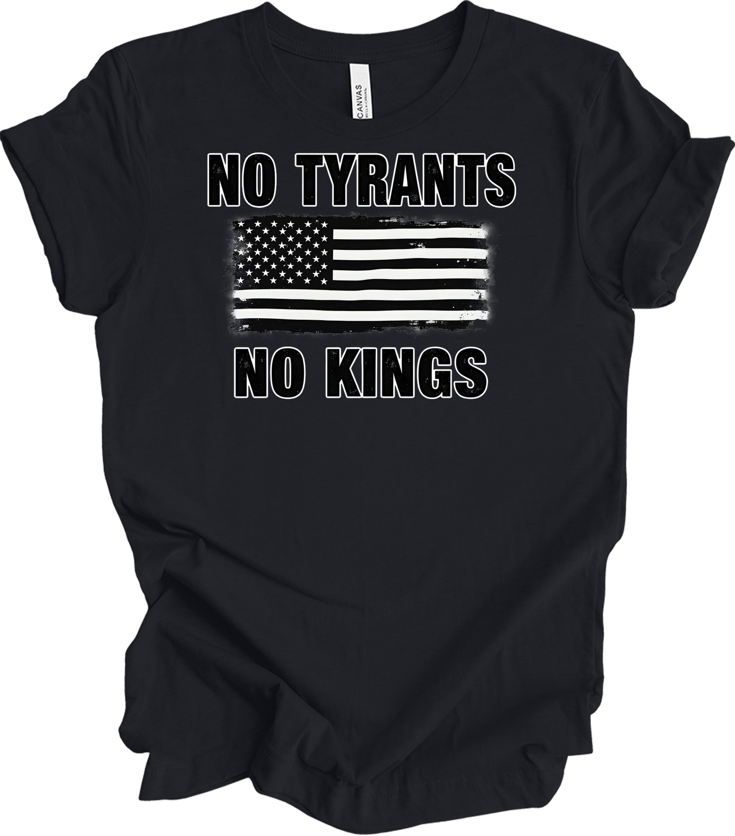 No Tyrants No Kings T-Shirt in Vintage Black