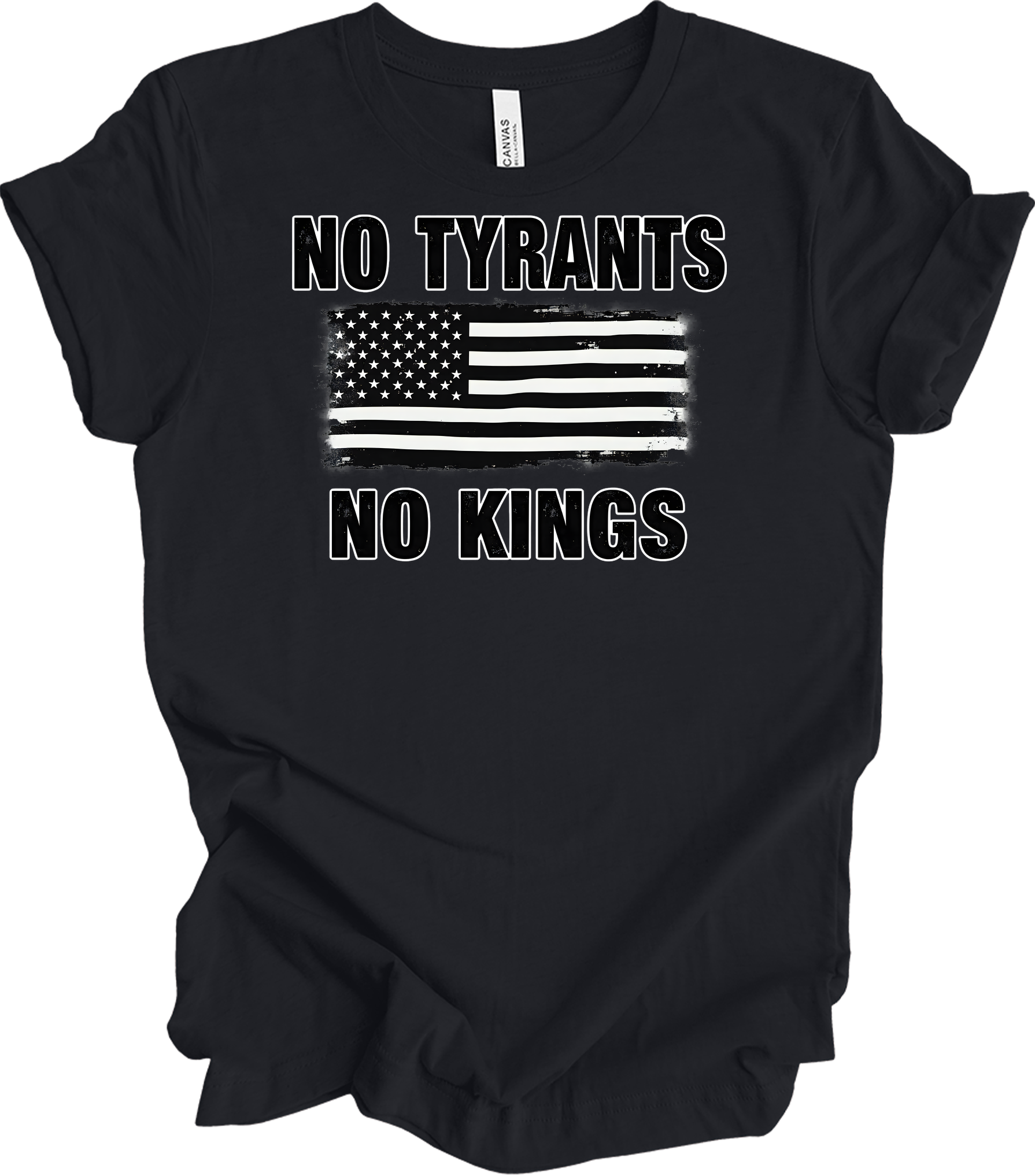 No Tyrants No Kings T-Shirt in Vintage Black