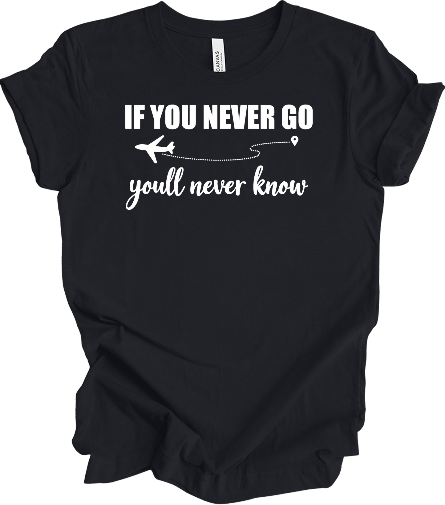 Airplane Mode Travel T-Shirt in Vintage Black