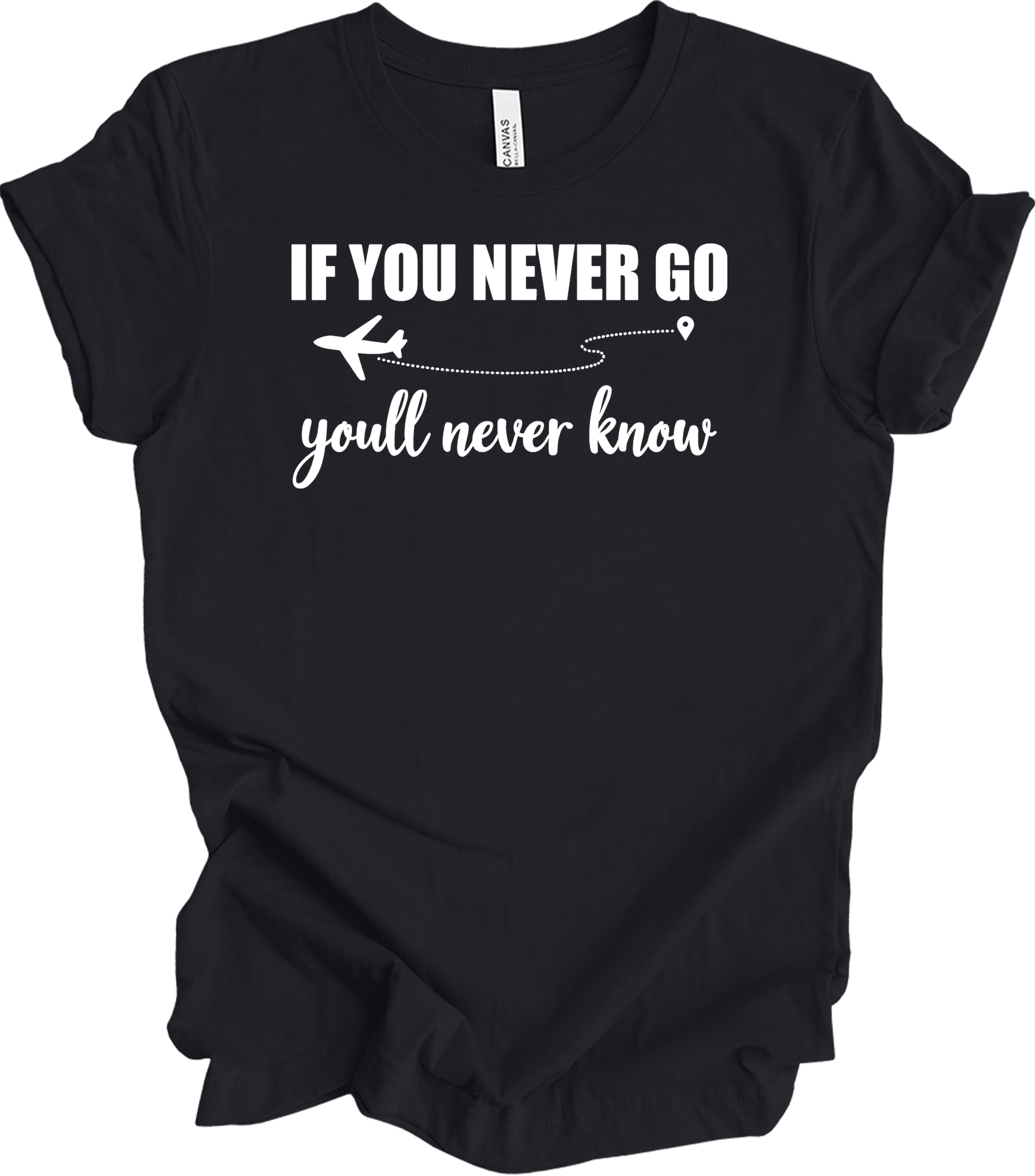 Airplane Mode Travel T-Shirt in Vintage Black