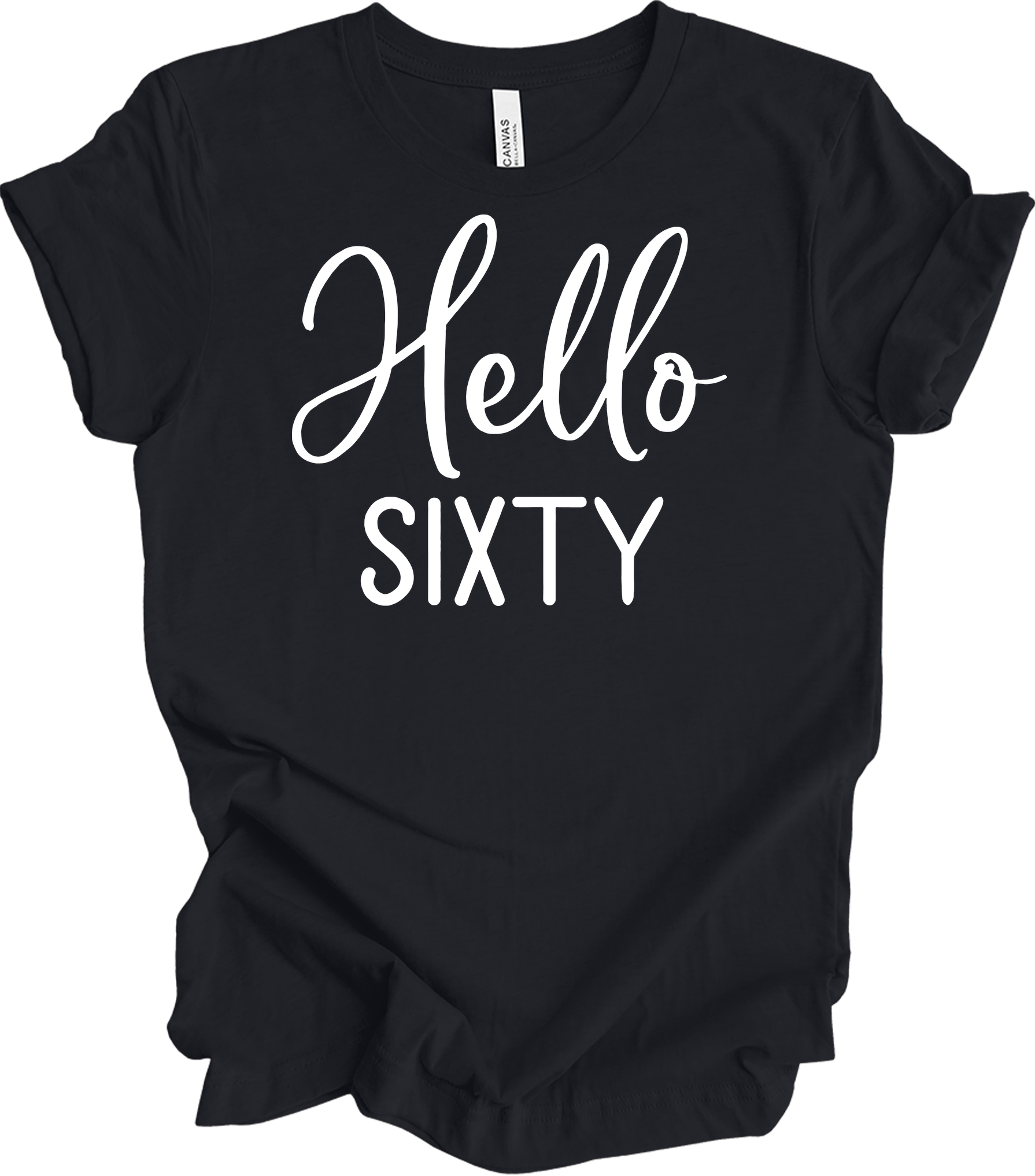 Hello Sixty | 60th Birthday T-Shirt in Vintage Black