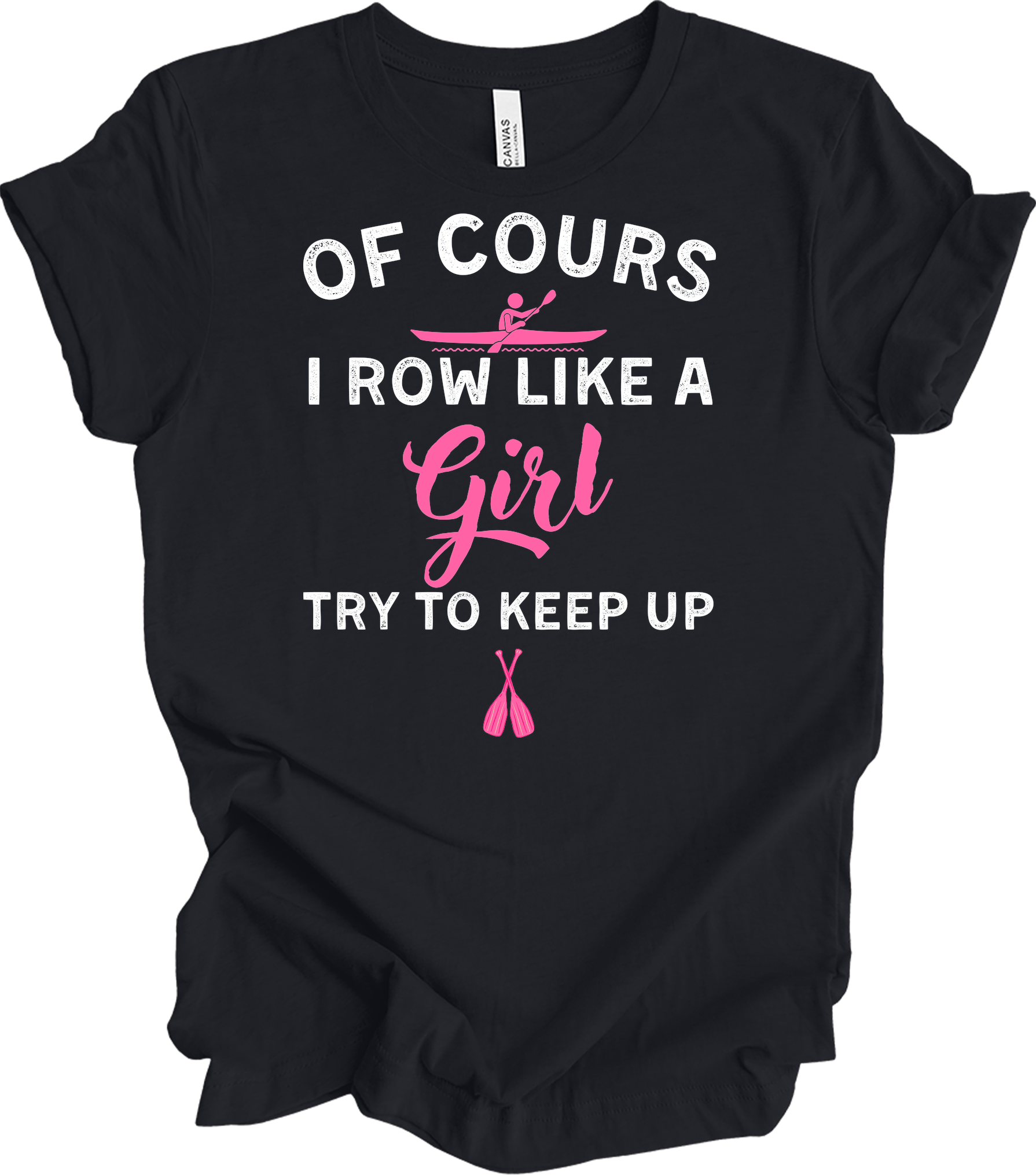 Row Like a Girl - Keep Up T-Shirt in Vintage Black