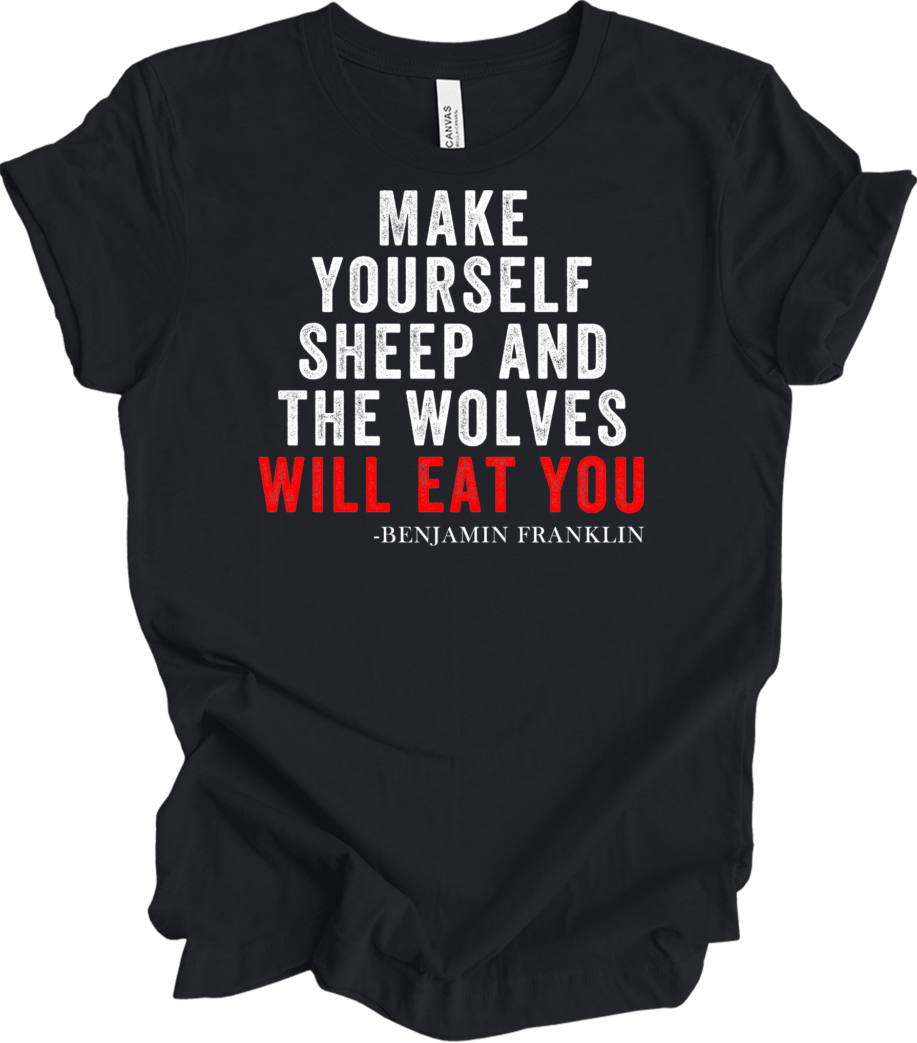 Make Yourself Sheep T-Shirt in Vintage Black