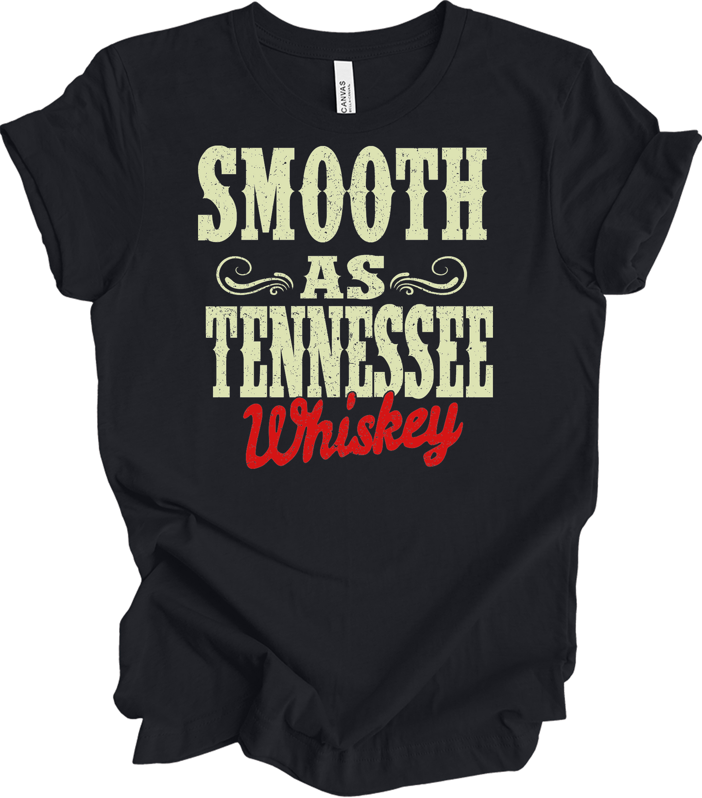 Smooth As Tennessee Whiskey T-Shirt in Vintage Black