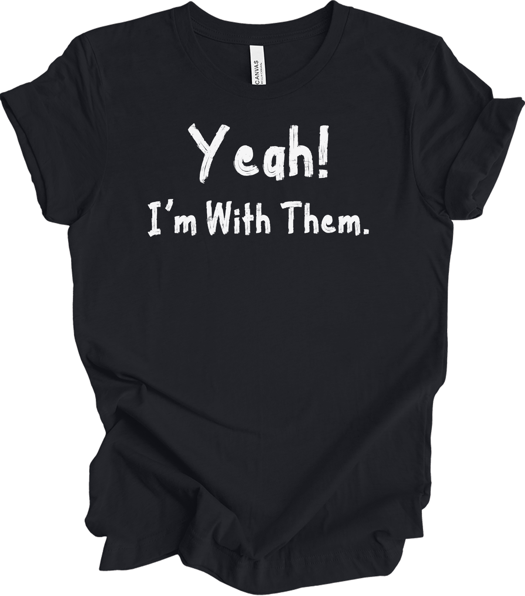Yeah! I'm With Them Funny Sarcastic Matching Family Vacation T-Shirt in Vintage Black