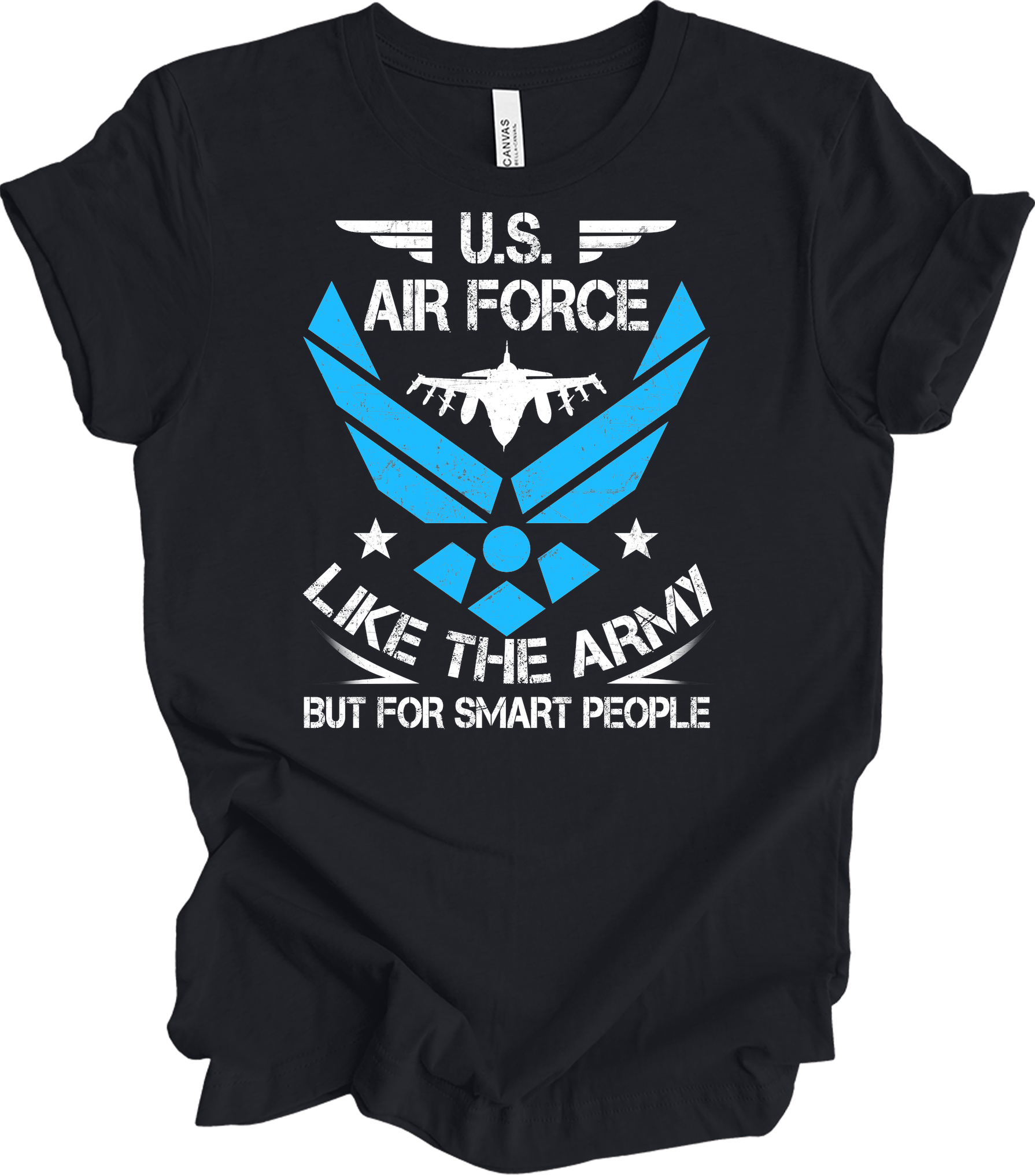 U.S. Air Force - Smart People T-Shirt in Vintage Black