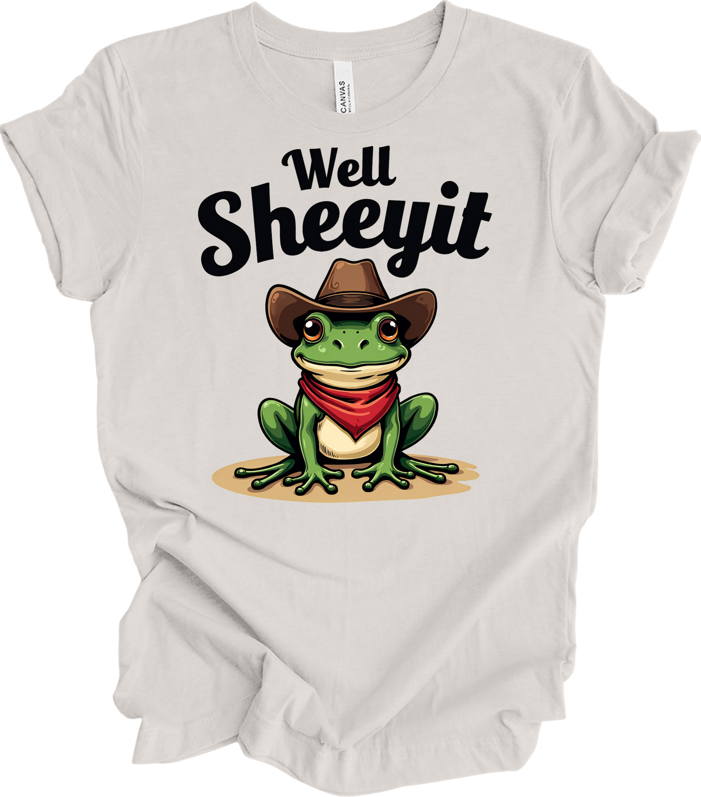 Cowboy Frog - Well Sheeyit T-Shirt in Vintage White