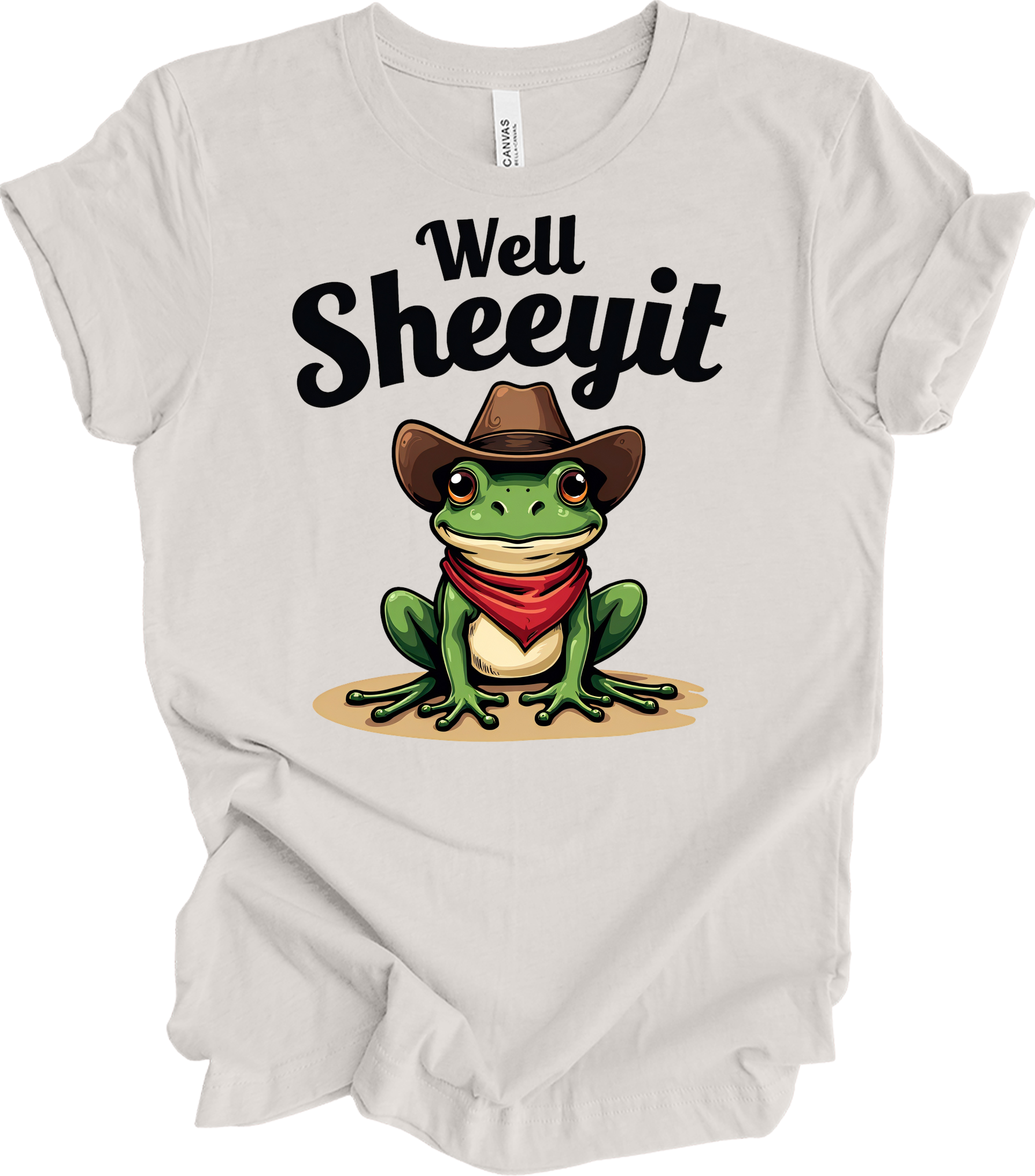 Cowboy Frog - Well Sheeyit T-Shirt in Vintage White