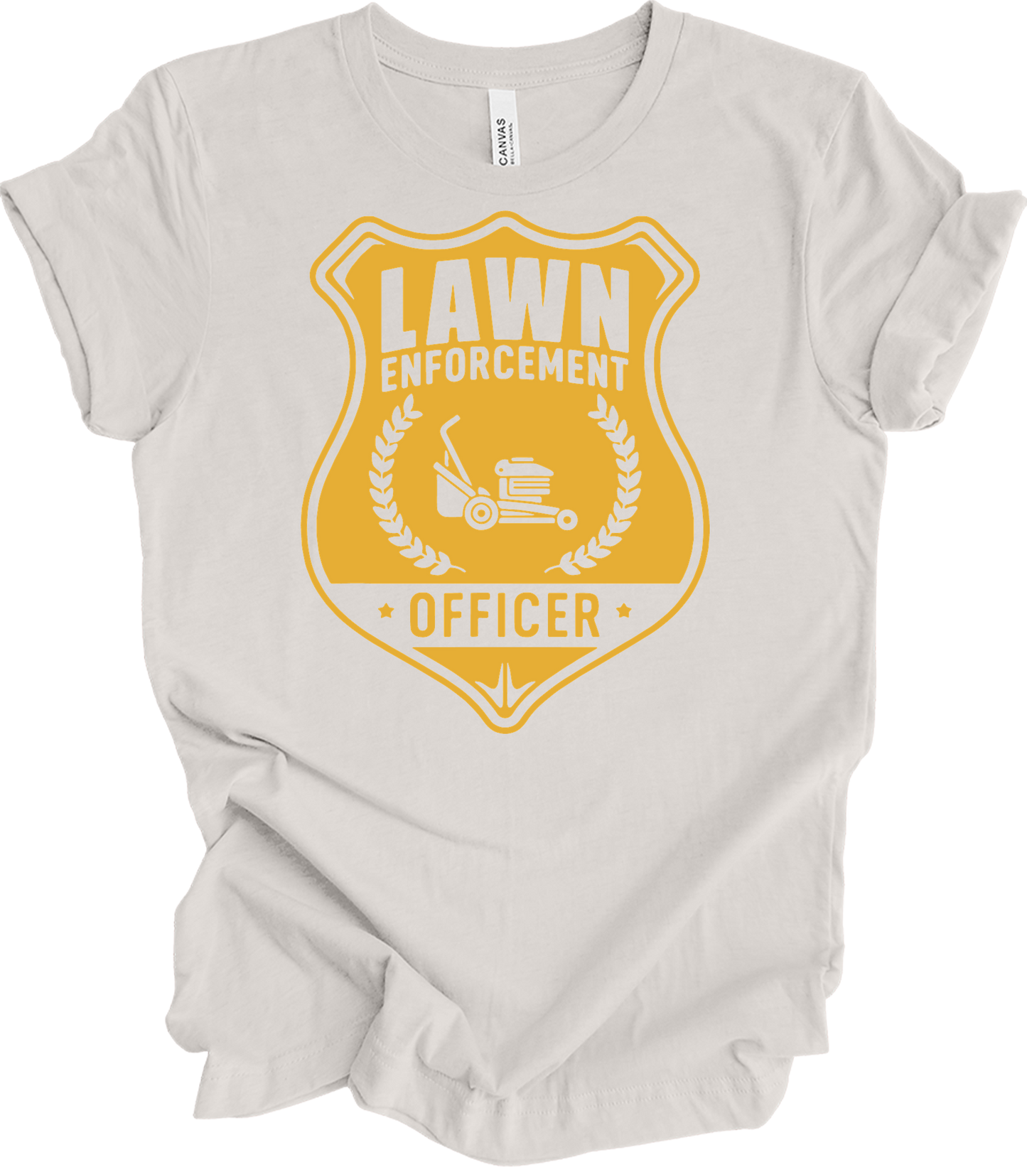 Lawn Enforcement Officer T-Shirt in Vintage White