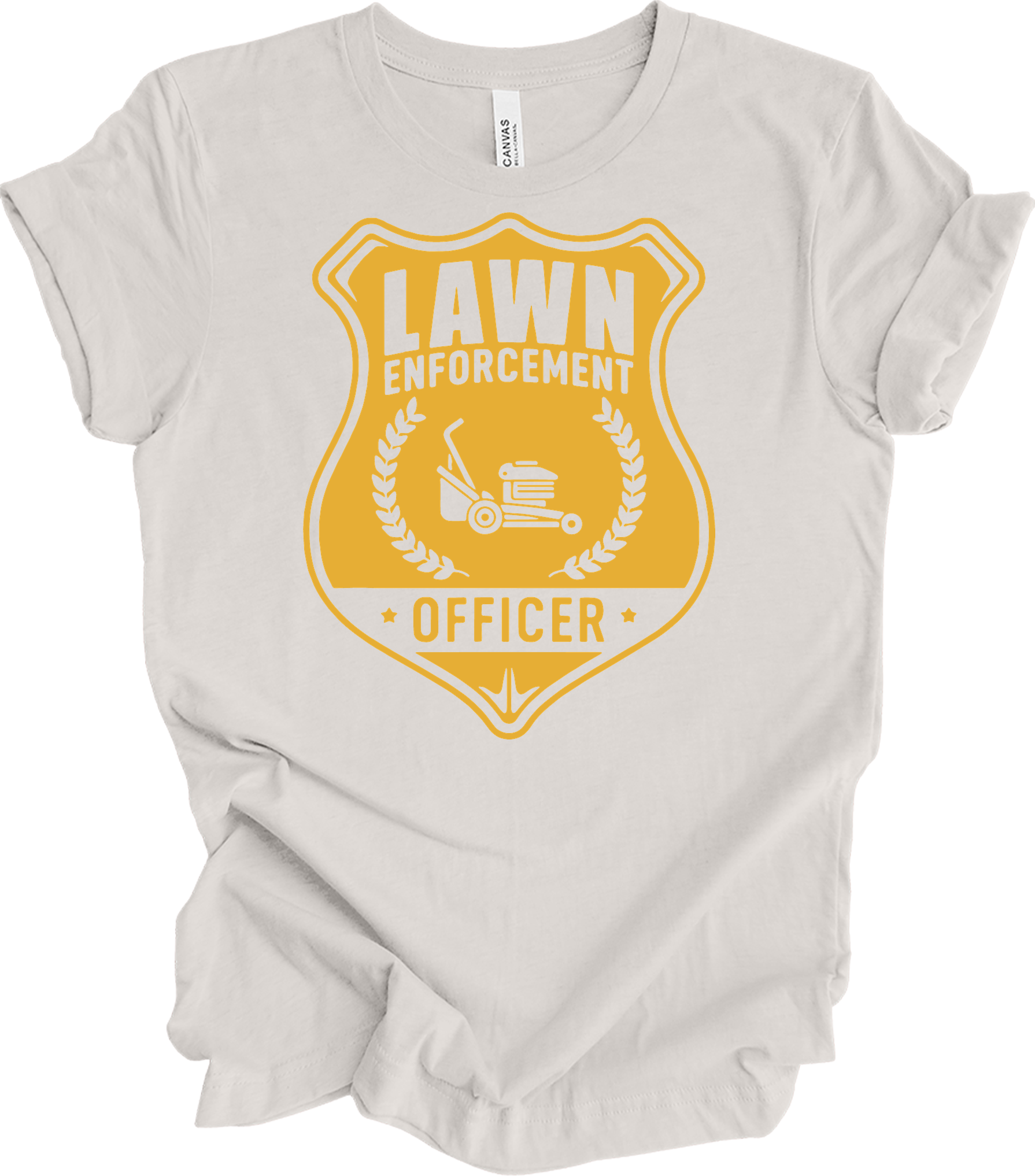 Lawn Enforcement Officer T-Shirt in Vintage White