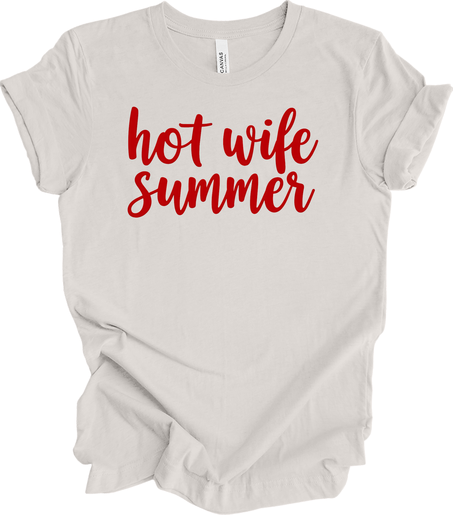 Hot Wife Summer - Fun & Stylish T-Shirt in Vintage White