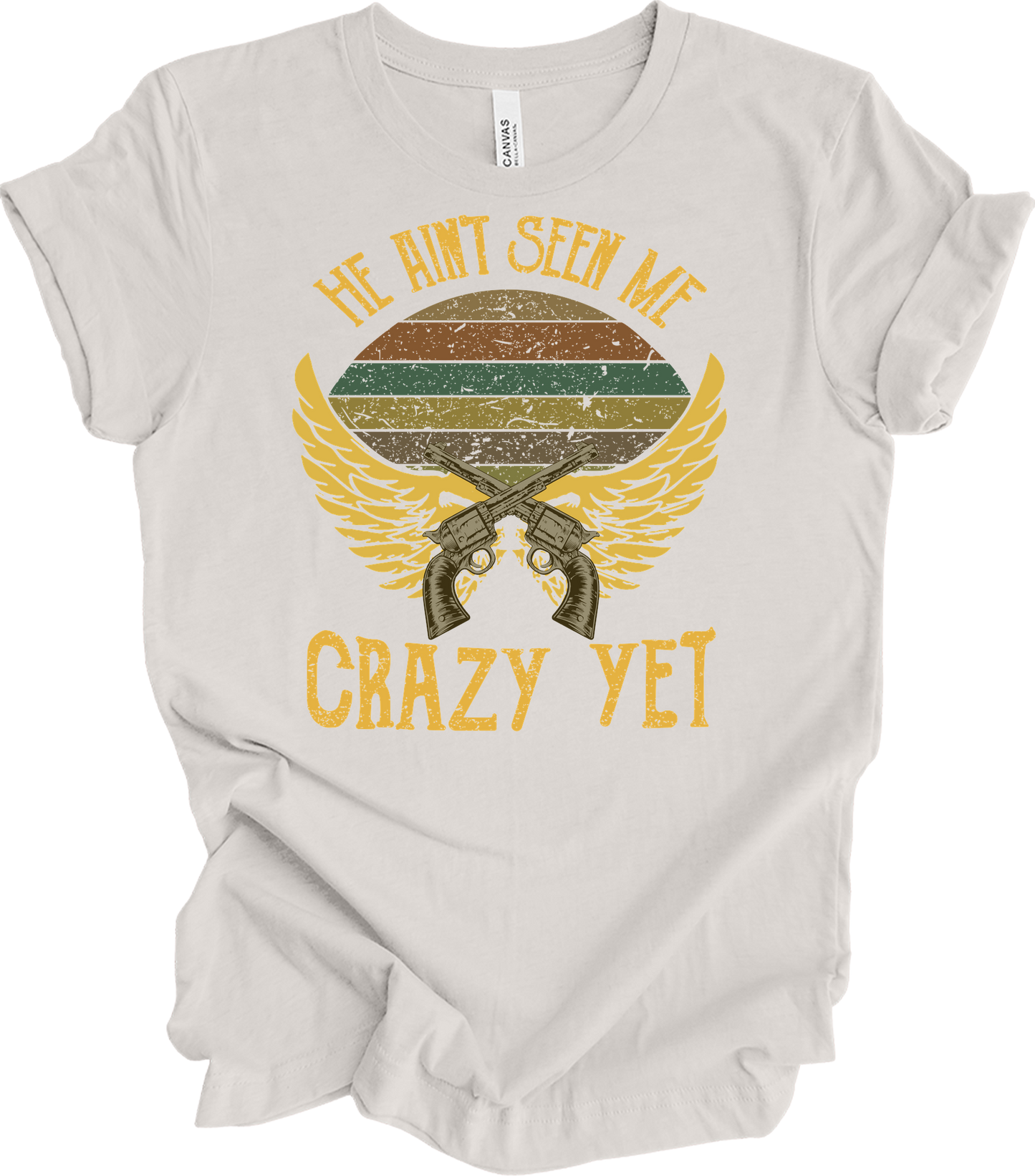 He Ain't Seen Me Crazy Yet Vintage Country Music T-Shirt in Vintage White