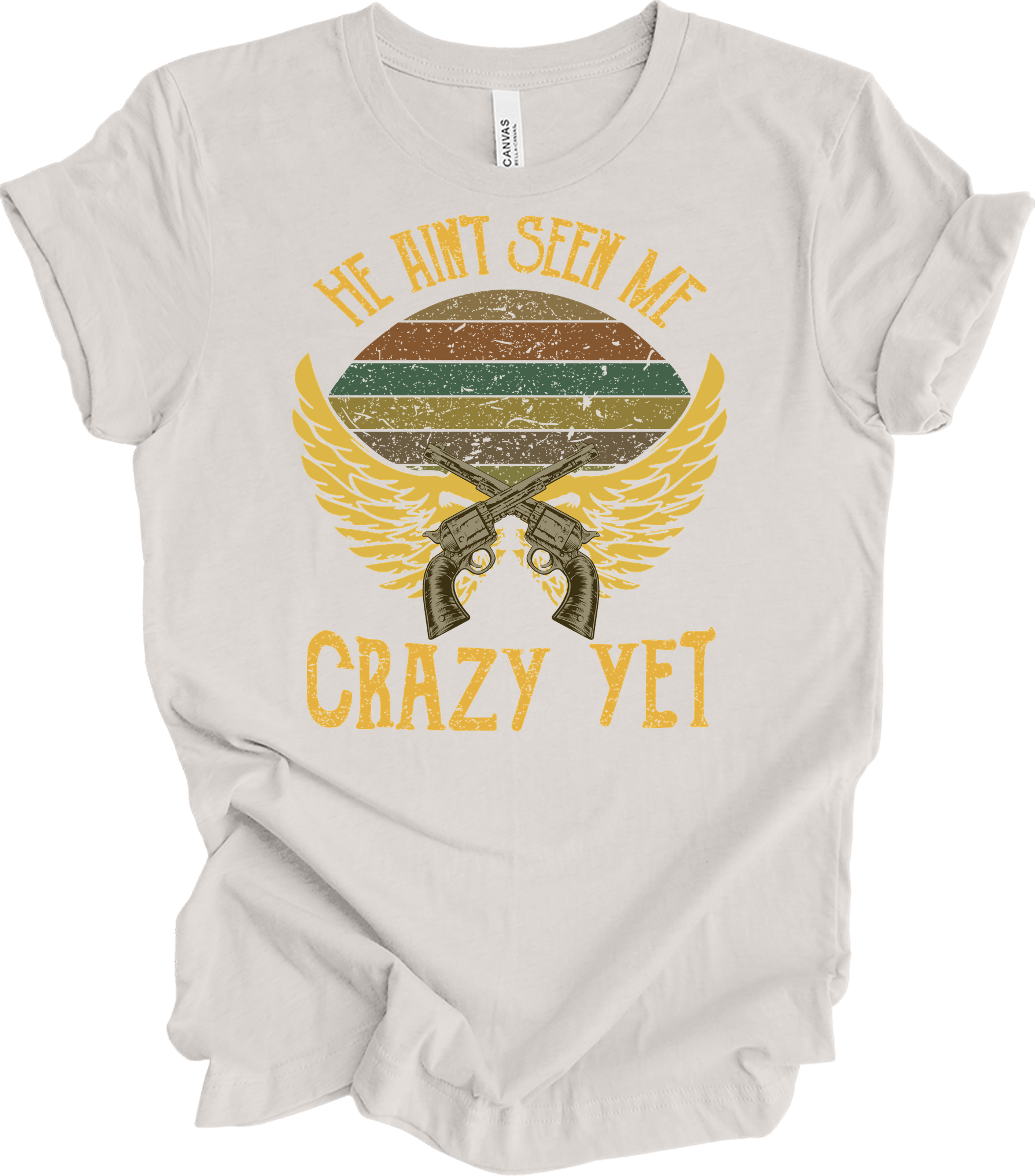 He Ain't Seen Me Crazy Yet Vintage Country Music T-Shirt in Vintage White