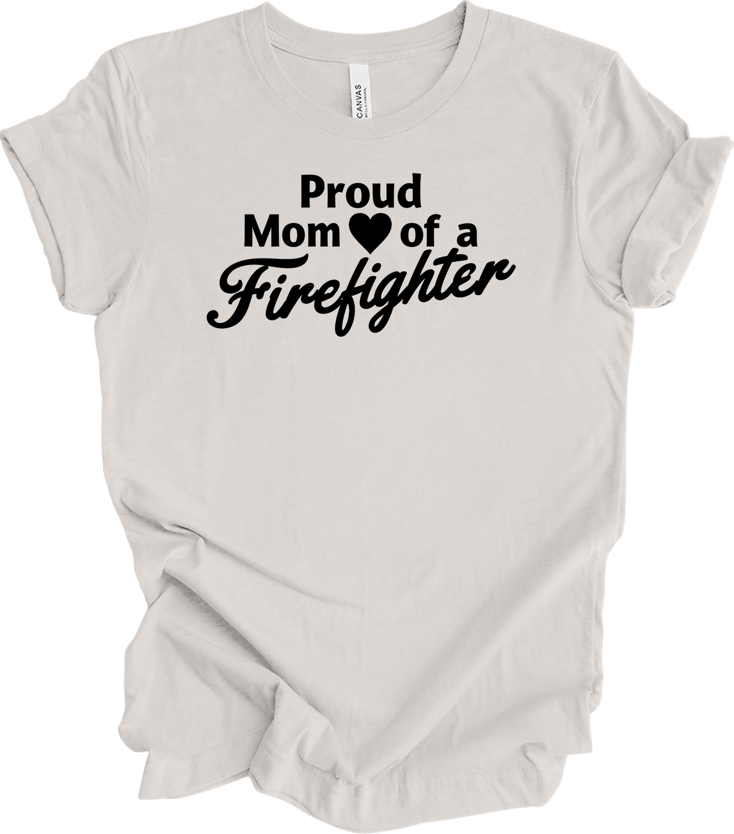 Firefighter Mom - Funny Loud T-Shirt in Vintage White