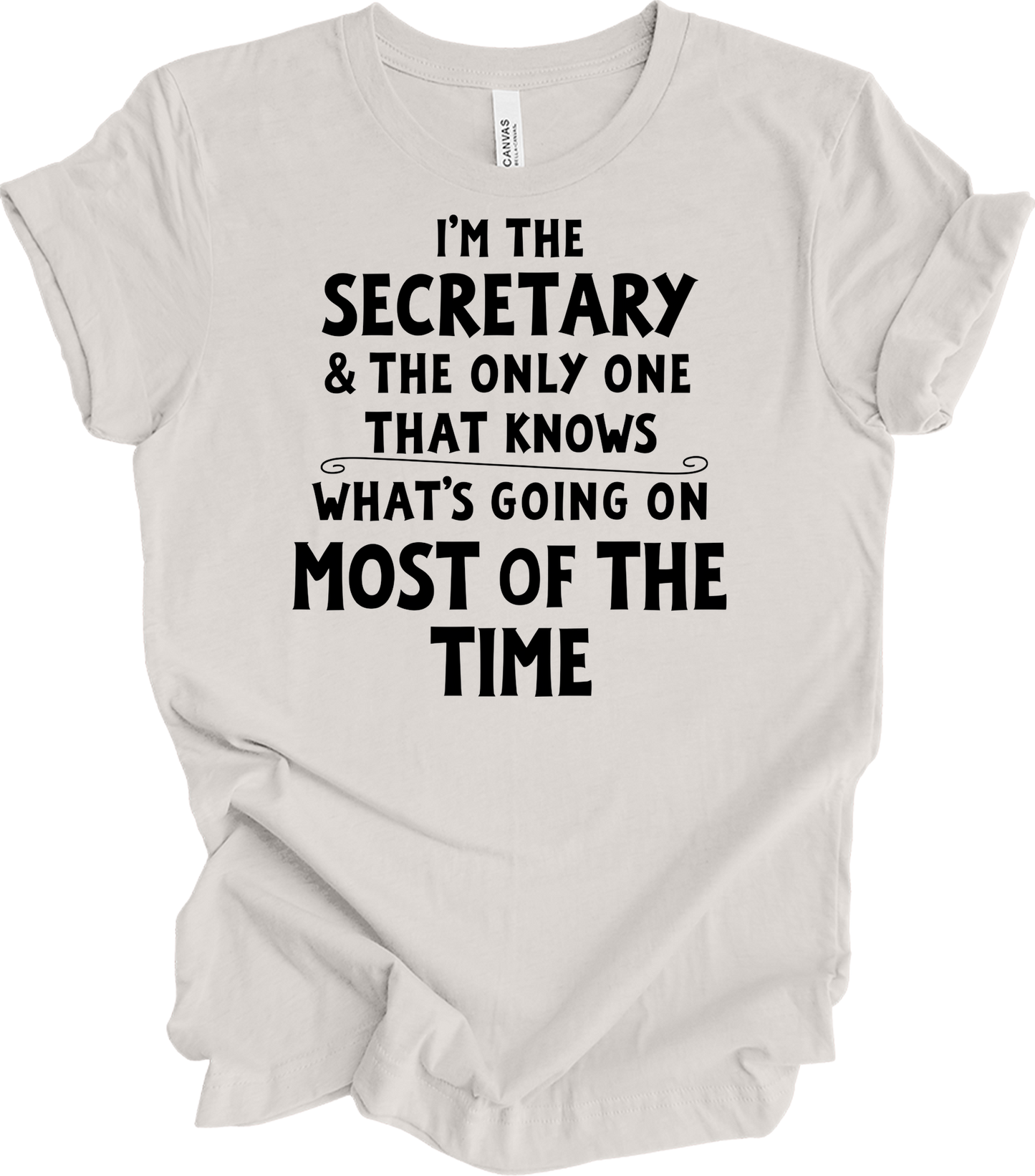 Secretary Knows T-Shirt in Vintage White