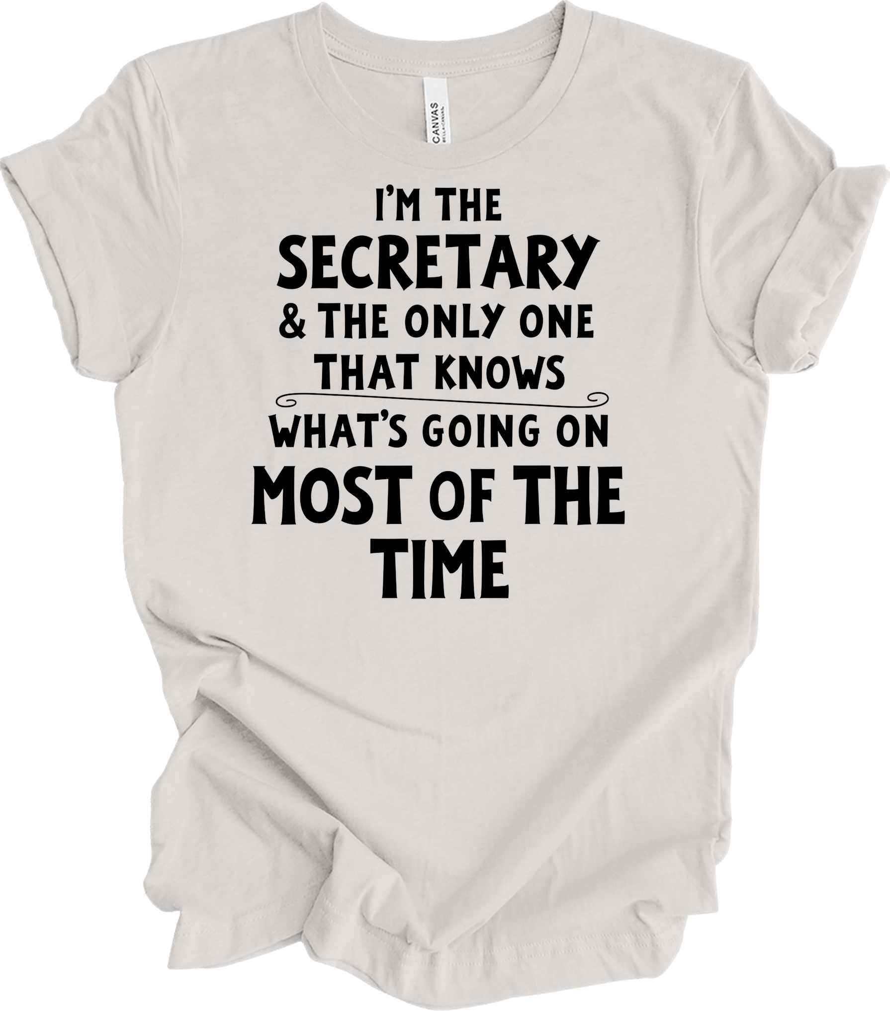 Secretary Knows T-Shirt in Vintage White