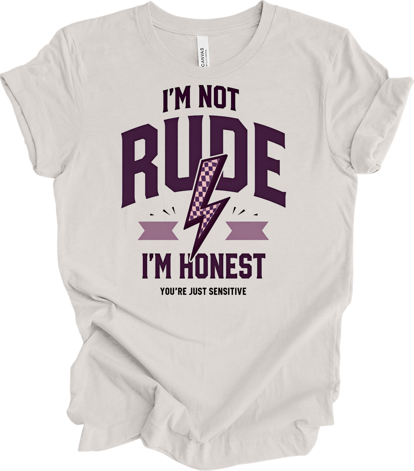 I'm Not Rude I'm Honest T-Shirt in Vintage White