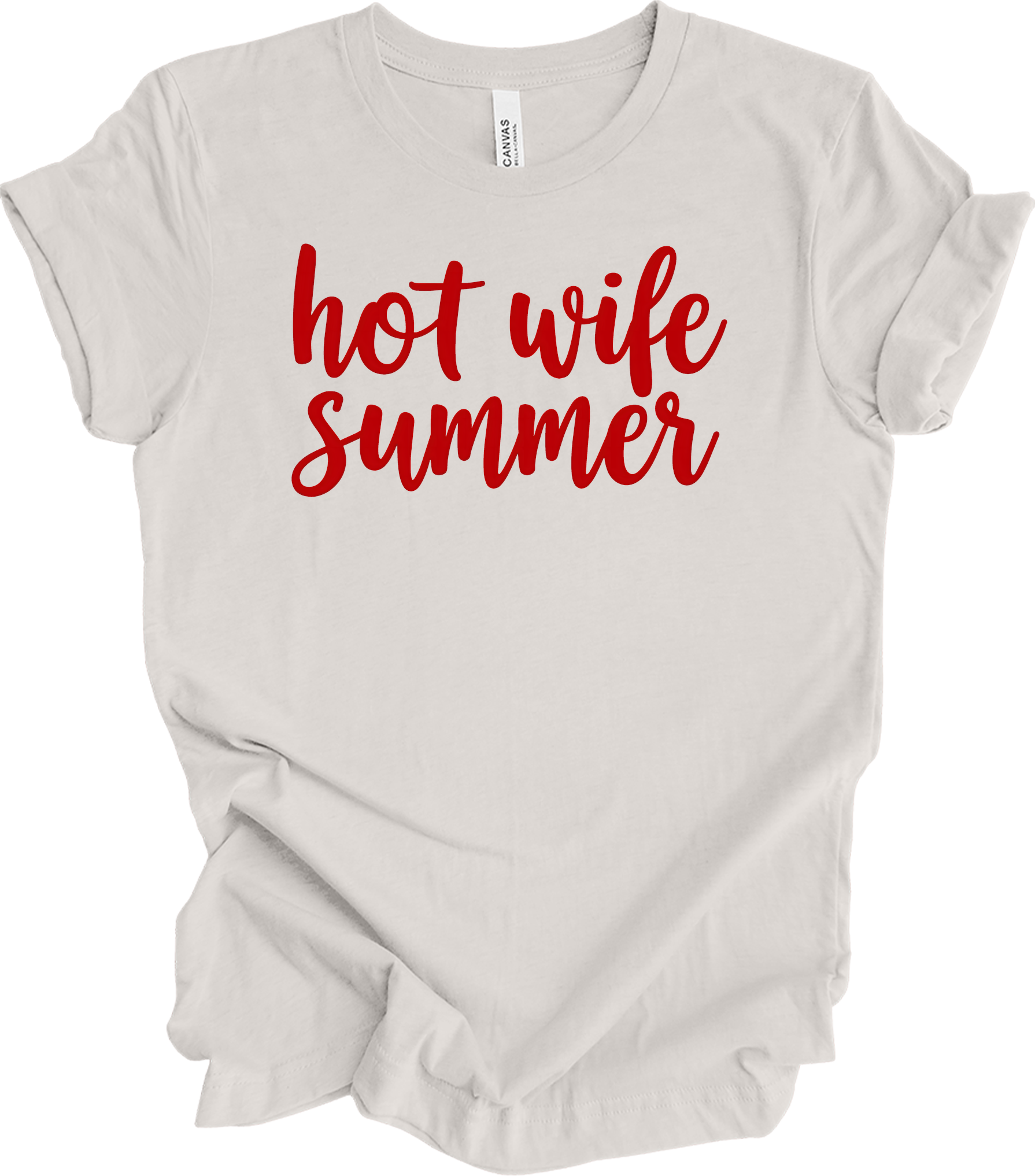Hot Wife Summer - Fun & Stylish T-Shirt in Vintage White